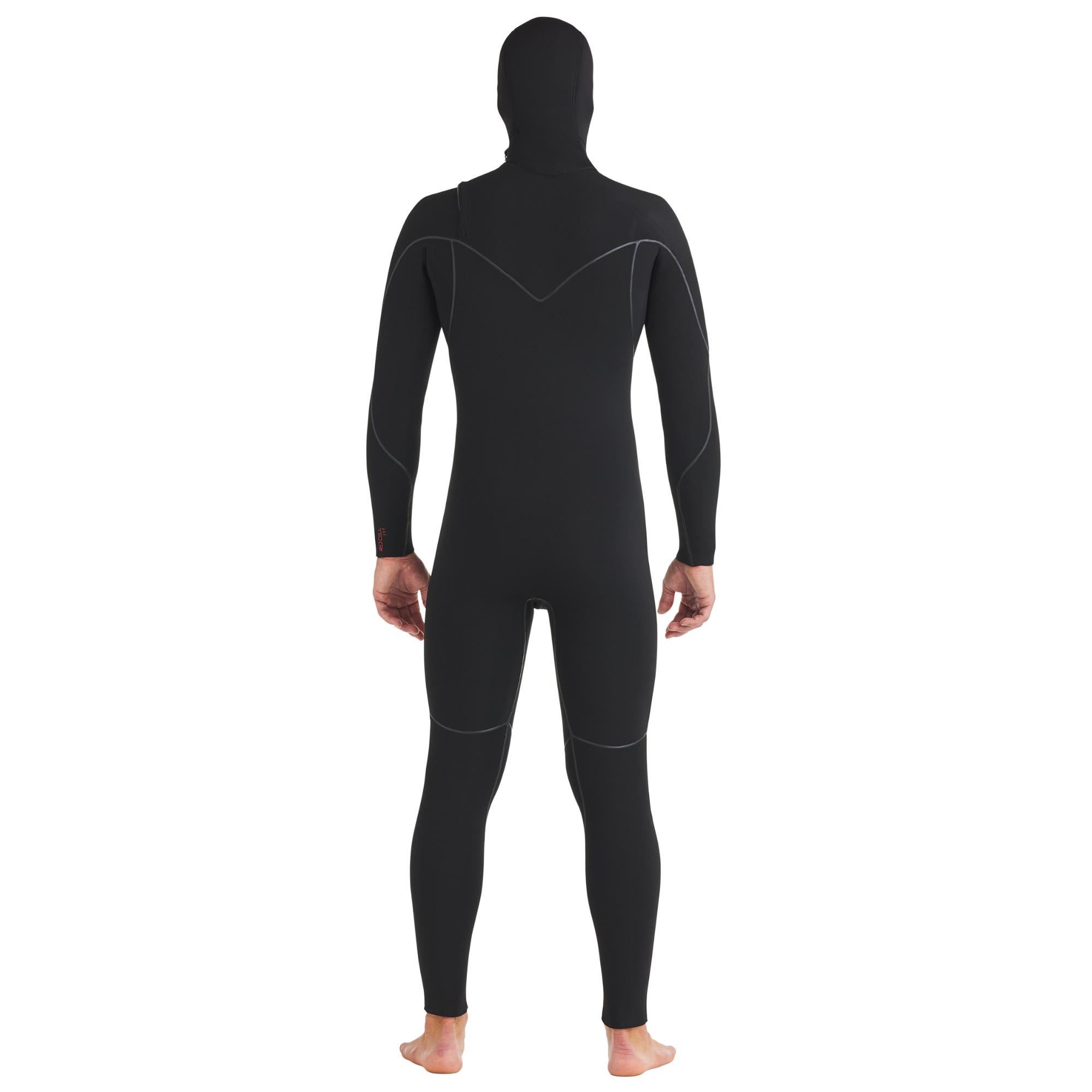 Body Glove Men's 5/4/3mm Red Cell Chest-Zip Hooded Fullsuit Wetsuit - Black
