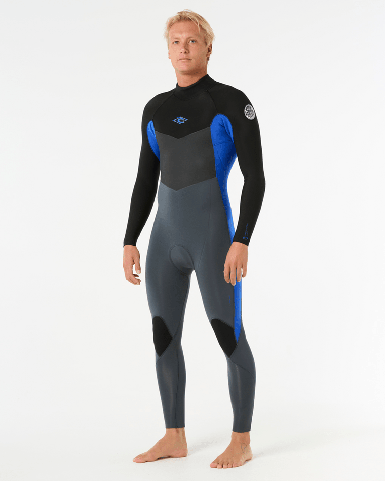 Rip Curl Men's Dawn Patrol 4/3 Back Zip Fullsuit- Bllue