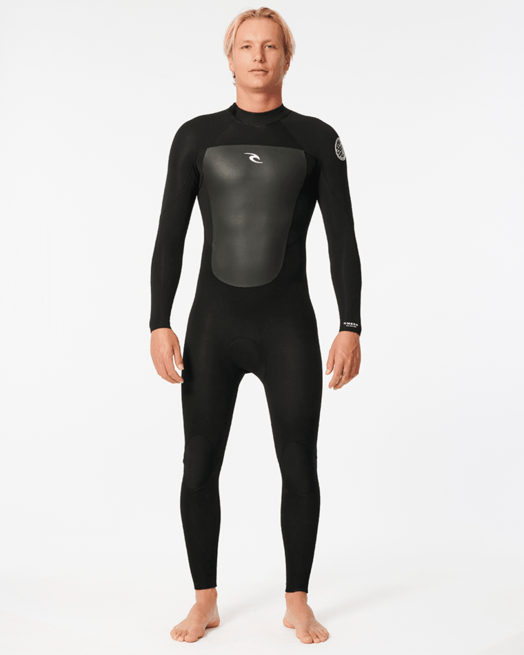 Rip Curl Men's Omega 3/2 Back Zip Fullsuit-Black