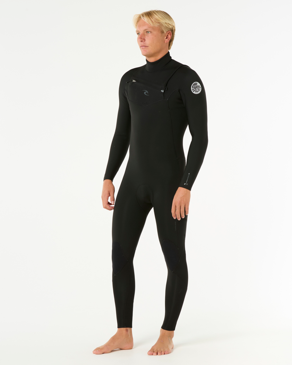 Rip Curl Men's Dawn Patrol 3/2 Chest Zip Fullsuit- Black
