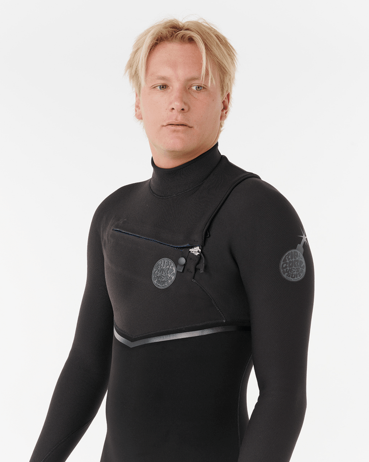 E-Bomb 3/2 Chest Zip Fullsuit-Black