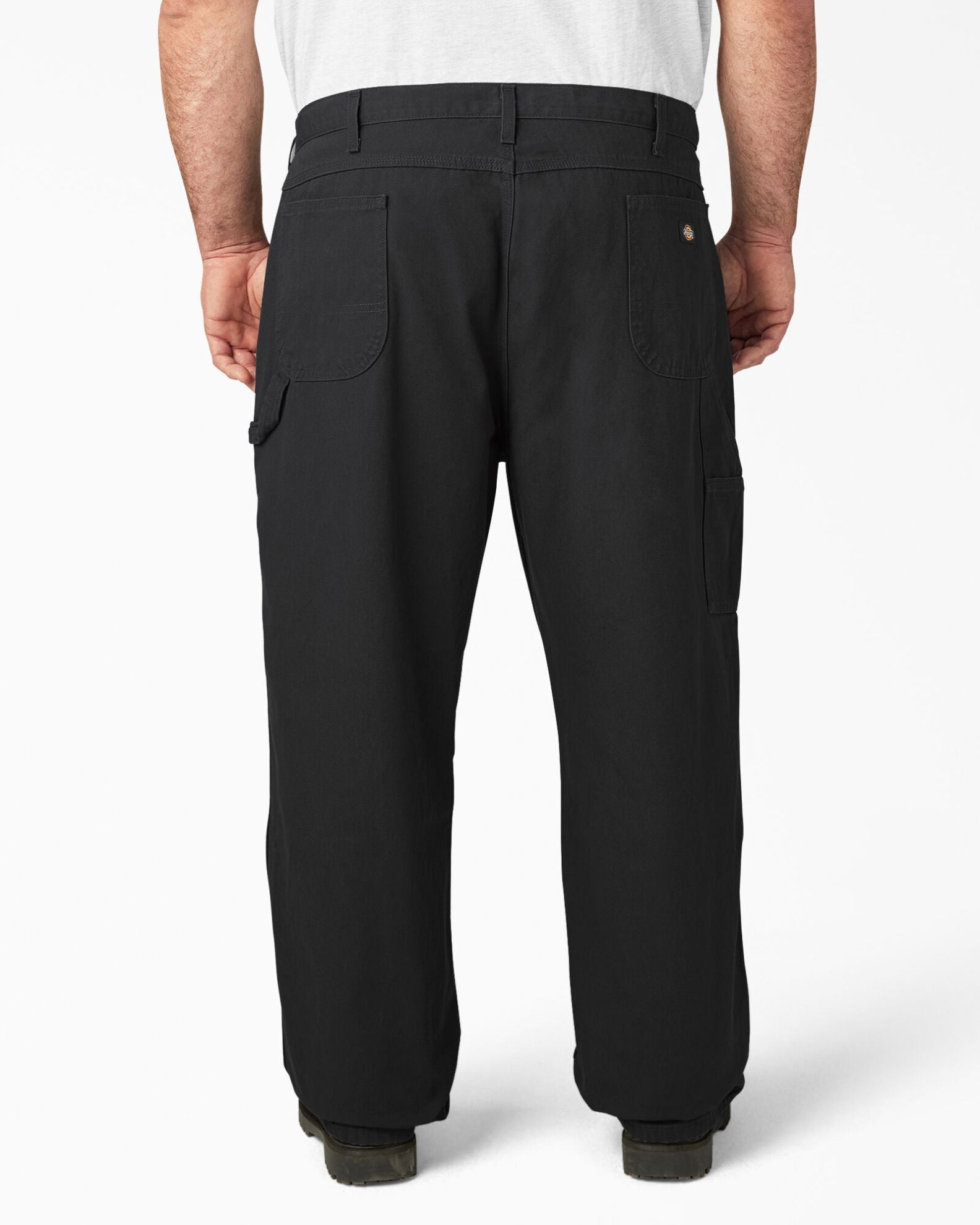 Dickies Relaxed Fit Heavyweight Duck Carpenter Pants - Rinsed Black