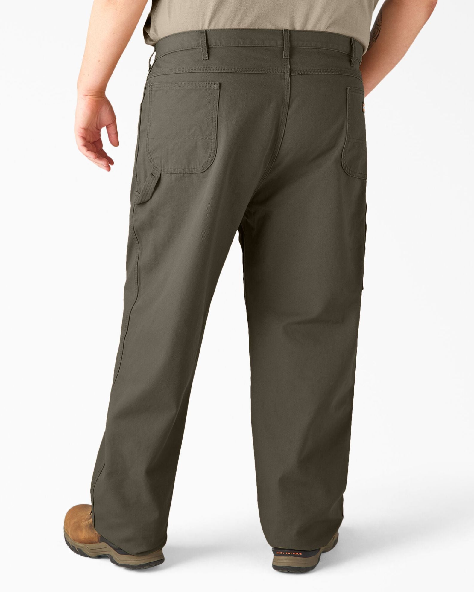 Dickies Relaxed Fit Heavyweight Duck Carpenter Pants - Rinsed Moss Green