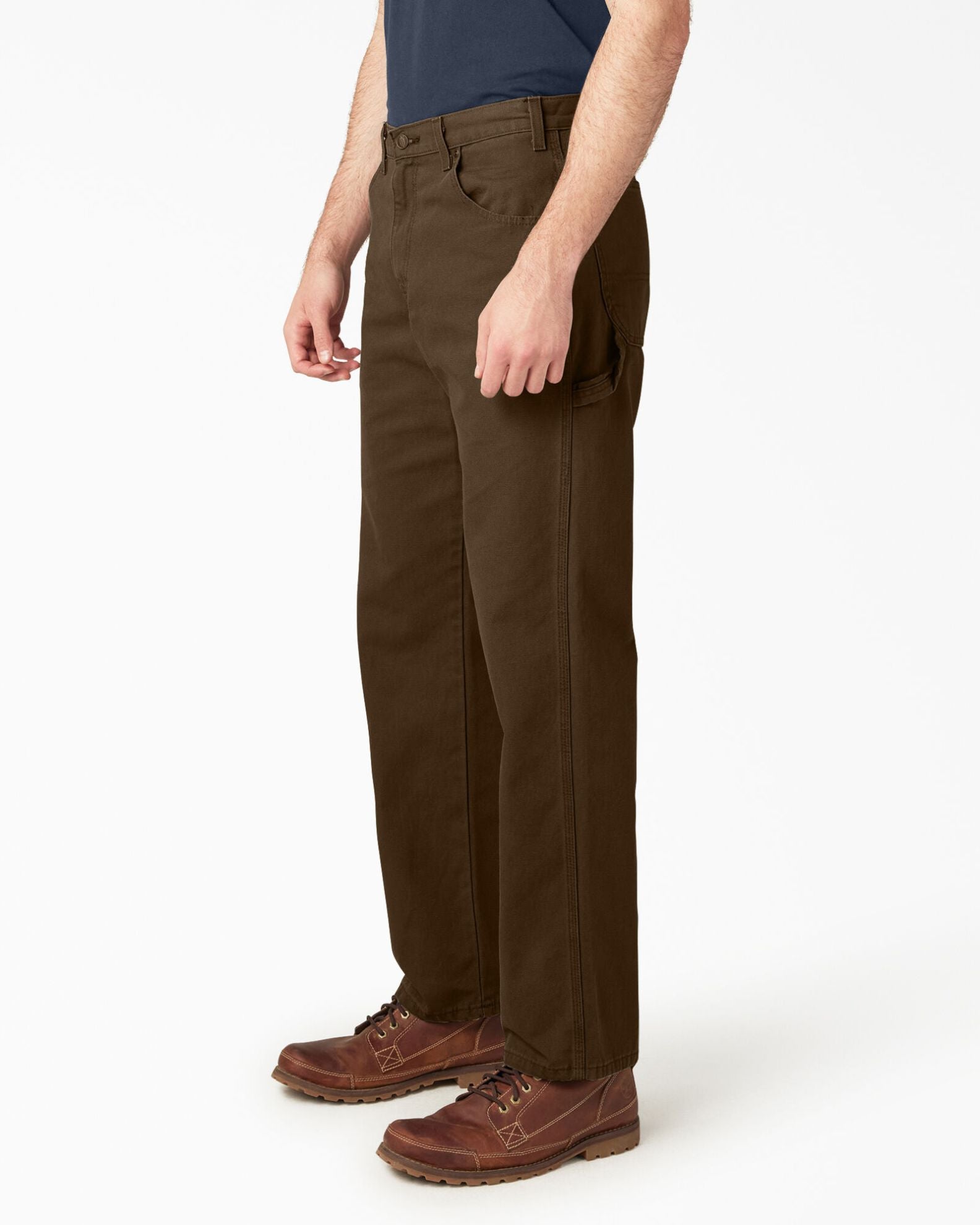Dickies Relaxed Fit Heavyweight Duck Carpenter Pants - Rinsed Timber Brown