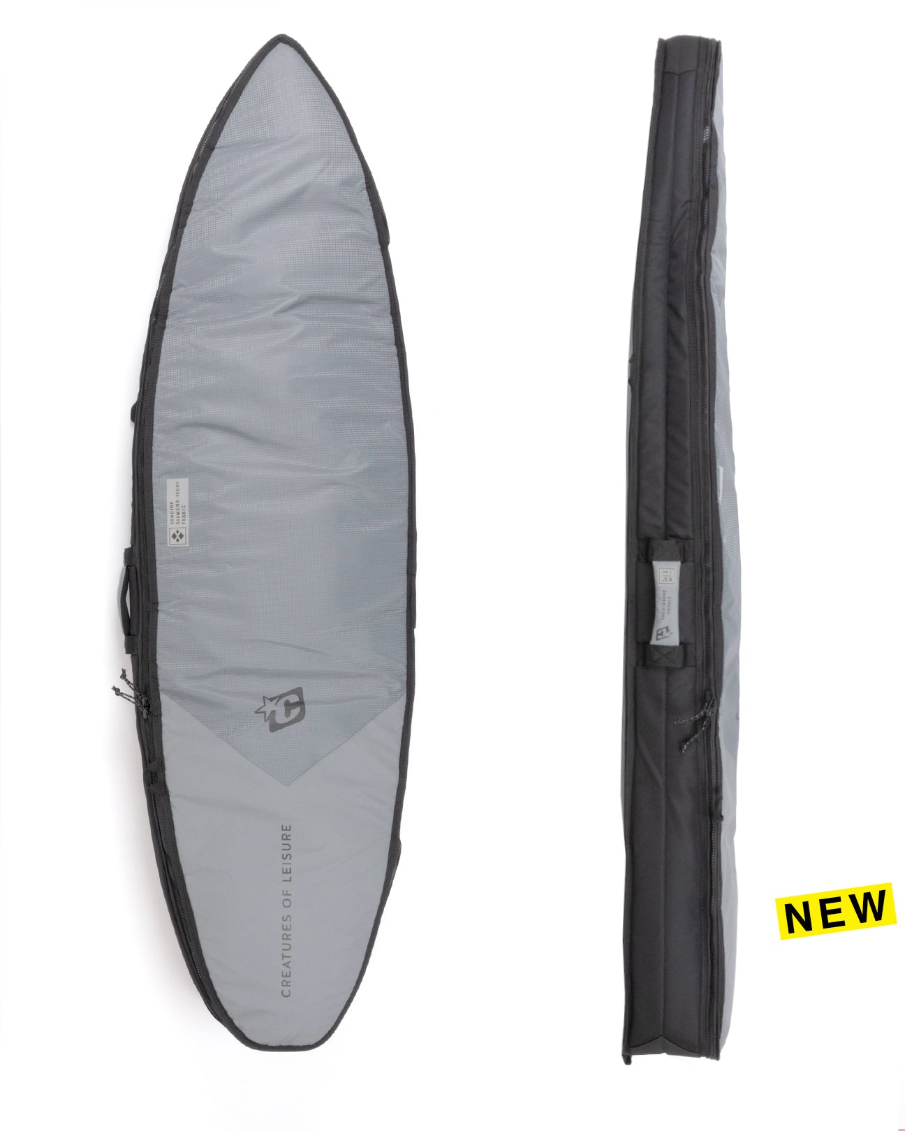 Creatures Of Leisure 2025 Shortboard Double | Titanium Black Surfboard Travel Bag
