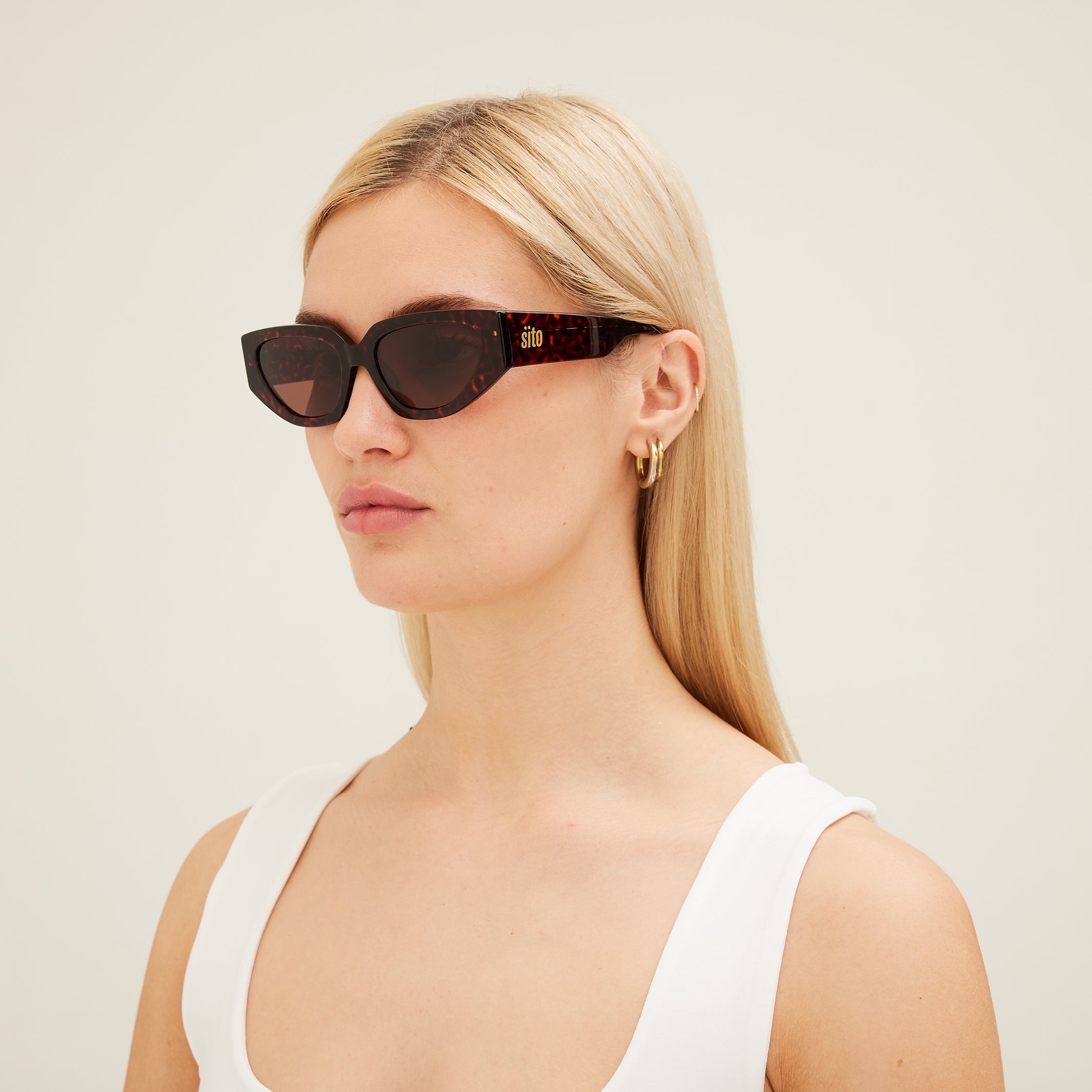 Sito Shades Unisex AXIS Sunglasses - Cheetah / Coffee Polar 