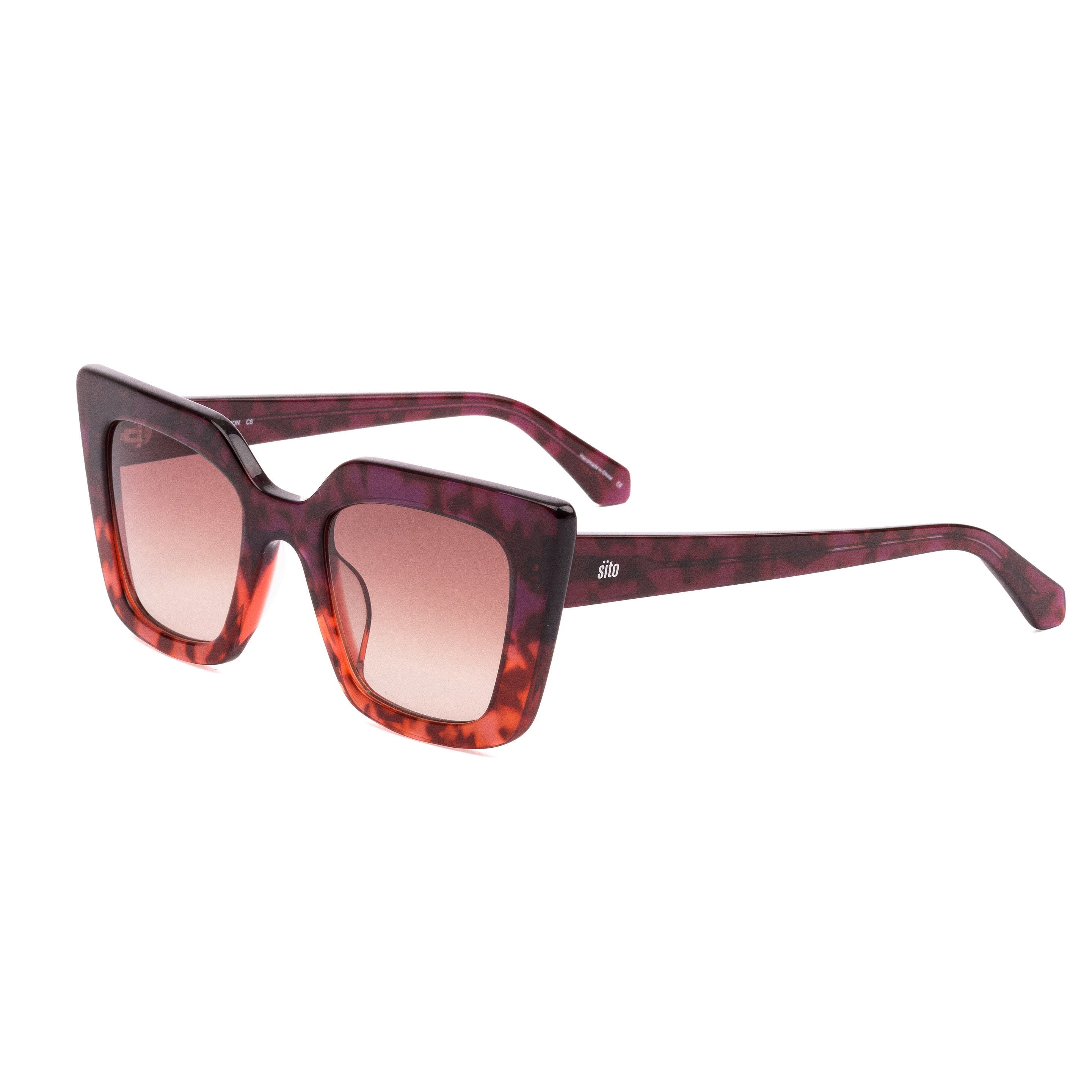 Sito Sunglasses Women's CULT VISION Sunglasses - Rosewood Tort 