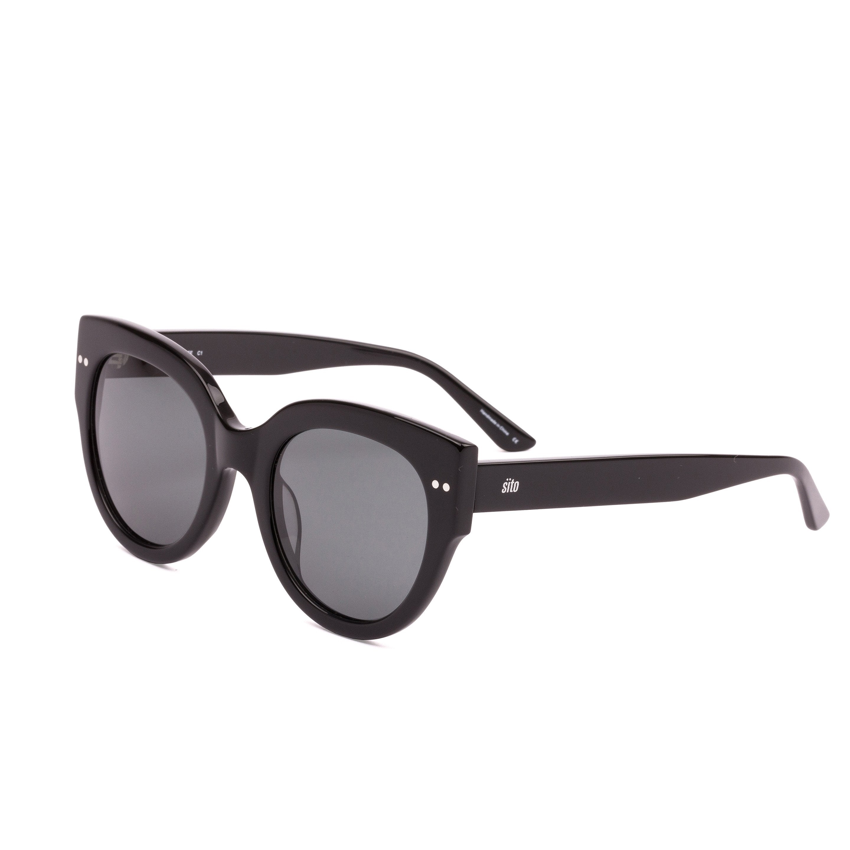 Sito Shades Women's GOOD LIFE Sunglasses - Black Polarized 