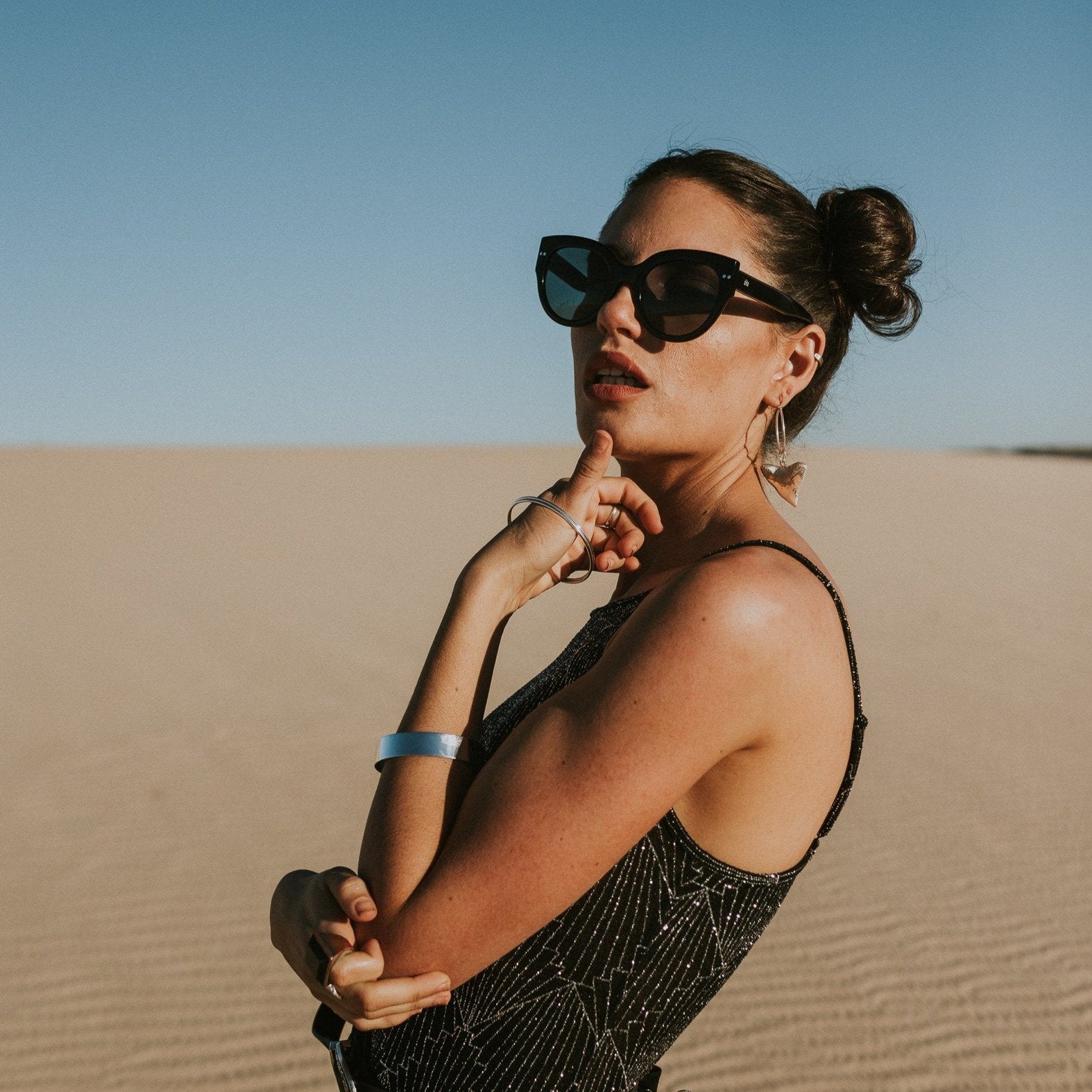 Sito Shades Women's GOOD LIFE Sunglasses - Black Polarized 