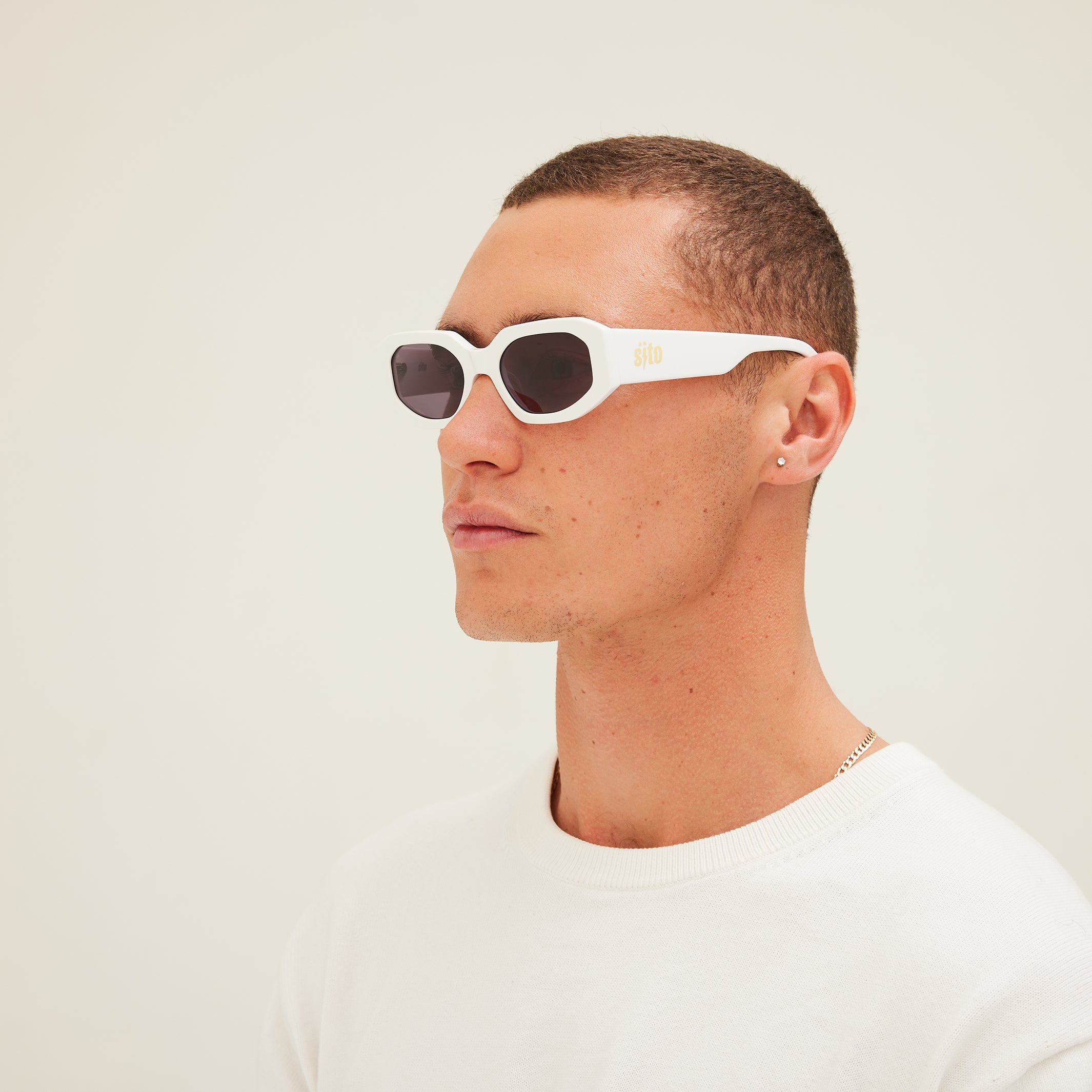 Sito Shades Unisex JUICY Sunglasses - White / Iron Grey Polar 