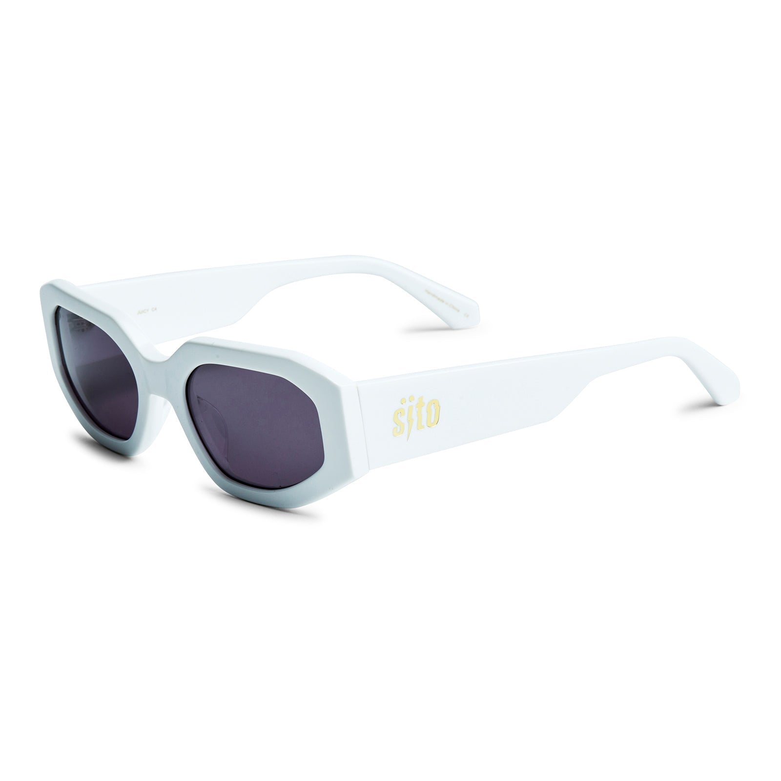Sito Shades Unisex JUICY Sunglasses - White / Iron Grey Polar 