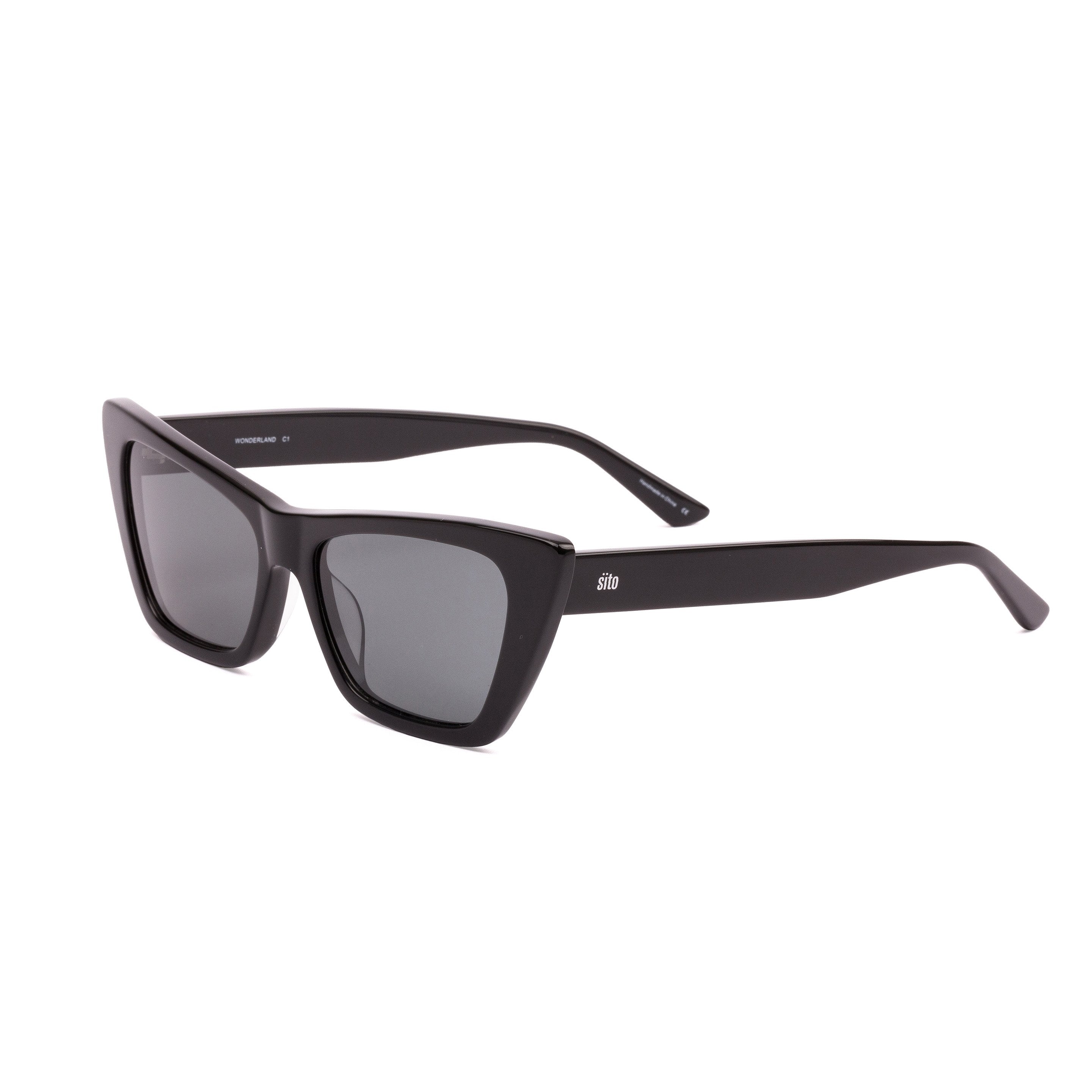 Sito Shades Unisex WONDERLAND Sunglasses - Black Polarized 