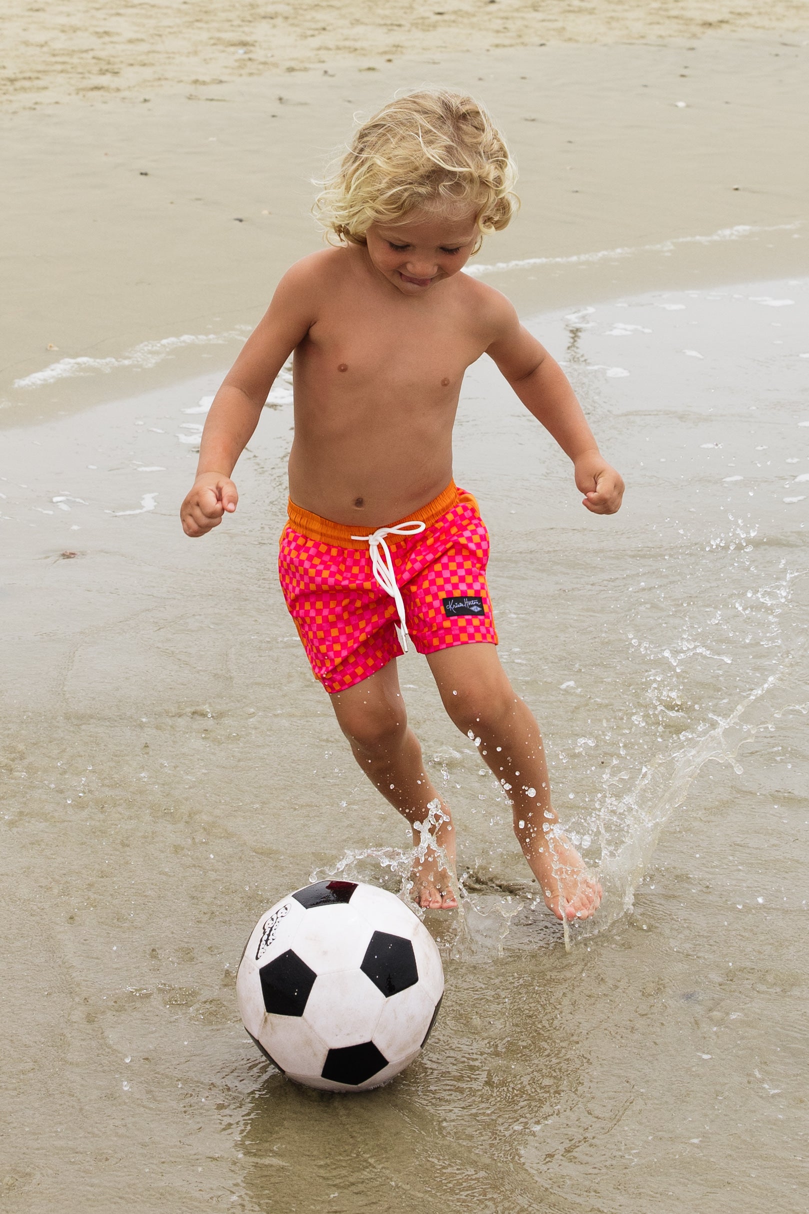 Boy's Kamp Boardshorts - Checkered