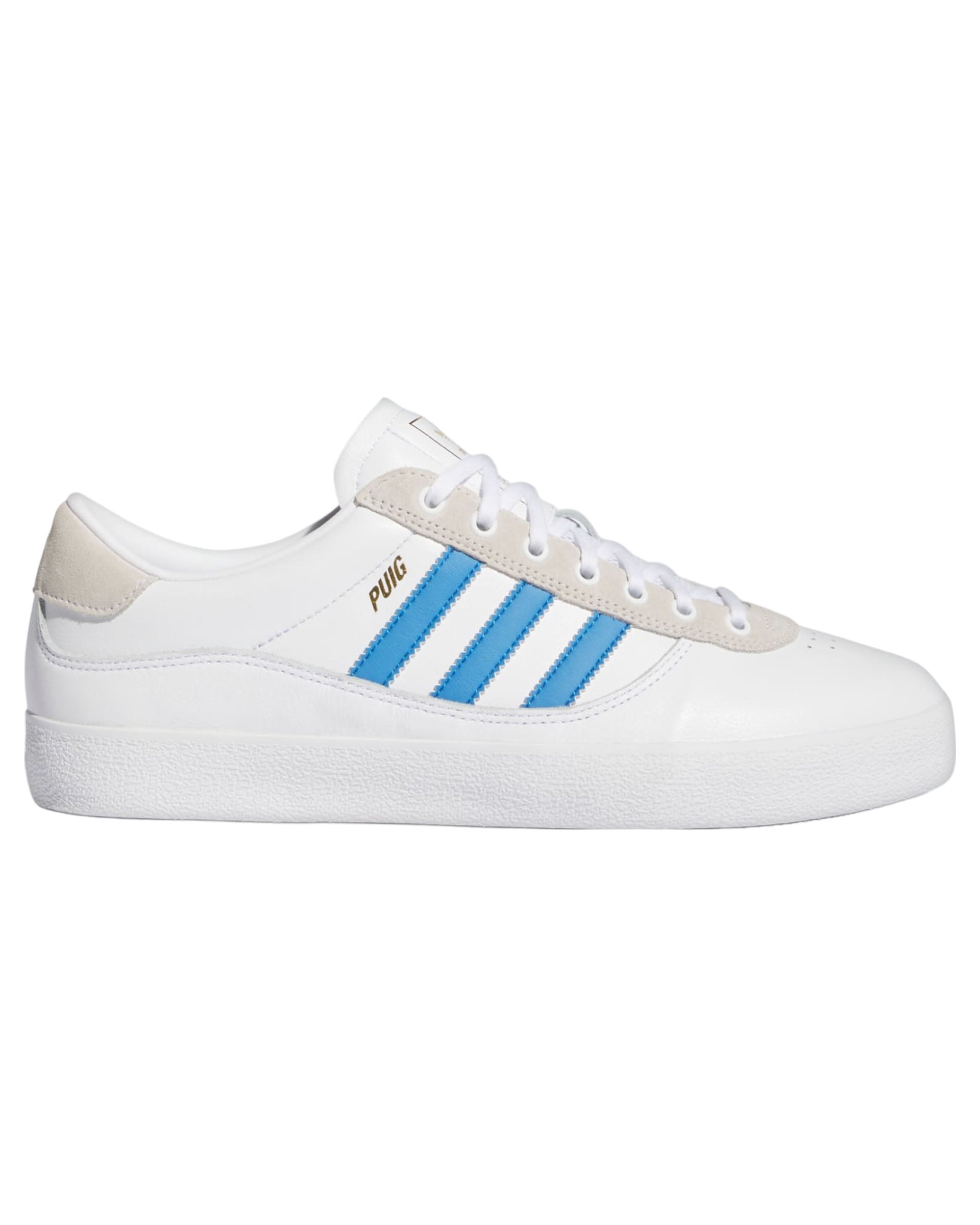 Adidas Puig Indoor Shoes - Cloud White/Blue Bird/Gold Metallic