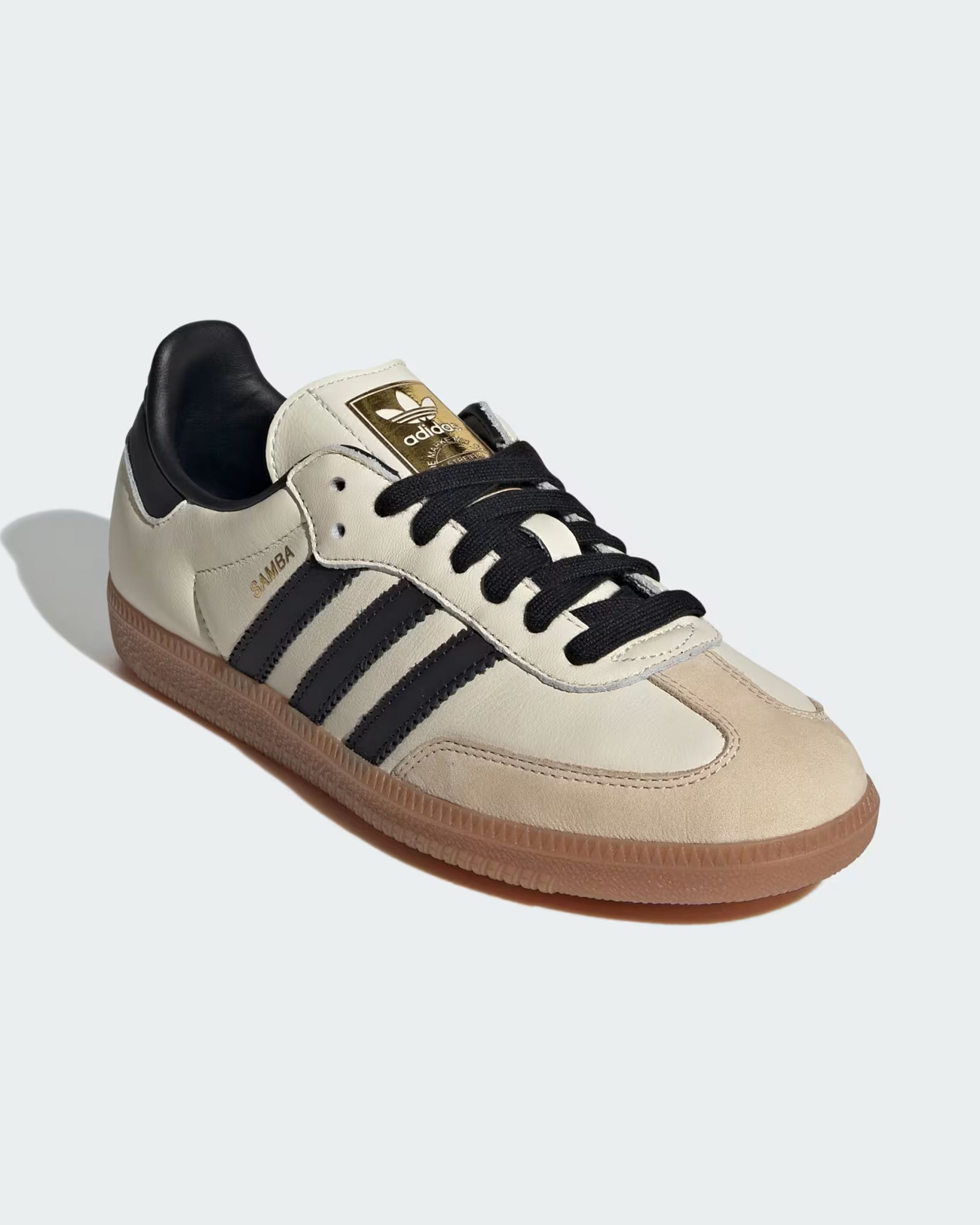 Adidas Women's Samba OG Shoes - Cream White/Core Black/Sand Strata