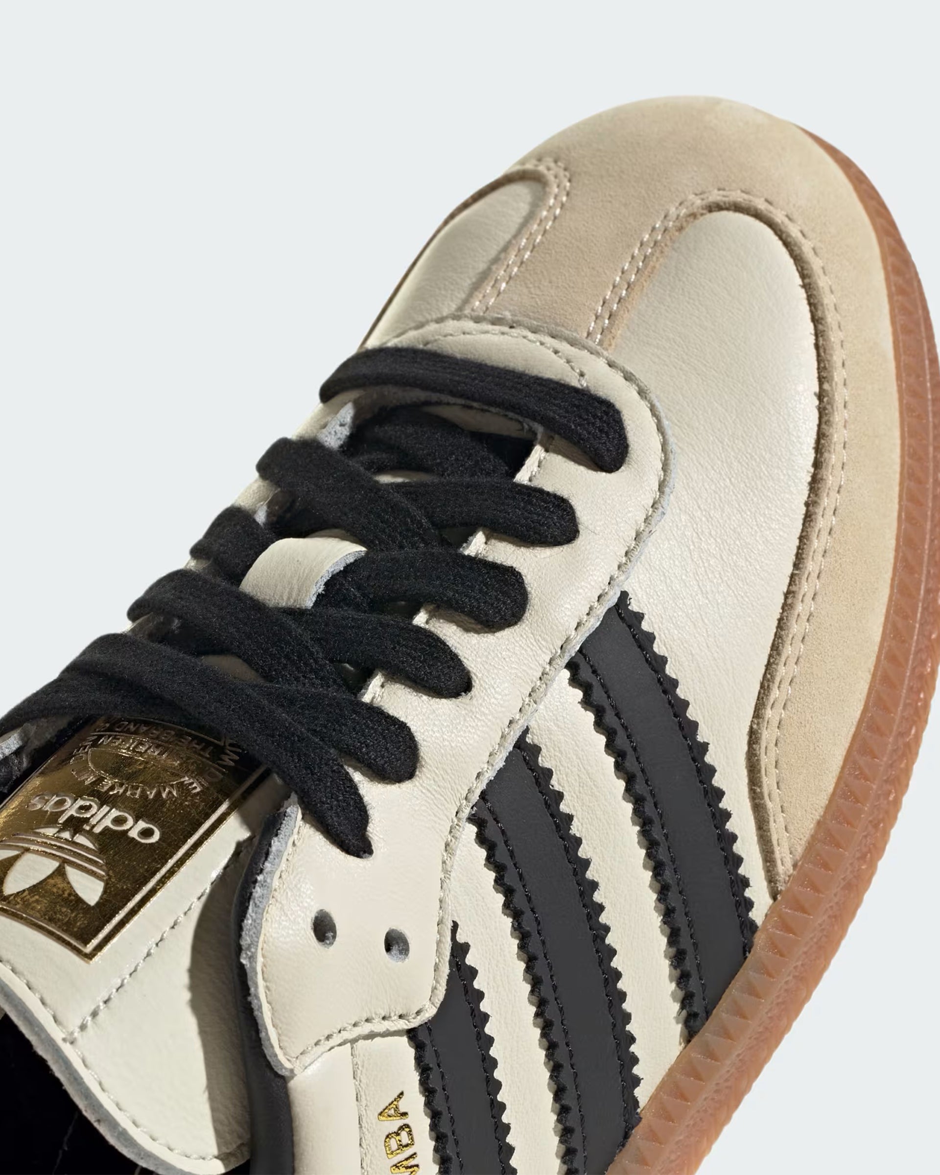 Adidas Women's Samba OG Shoes - Cream White/Core Black/Sand Strata