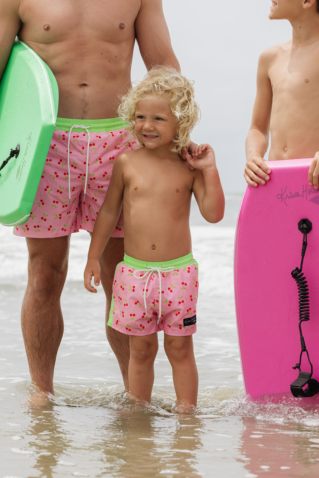 Boy's Kamp Boardshorts - Cherry