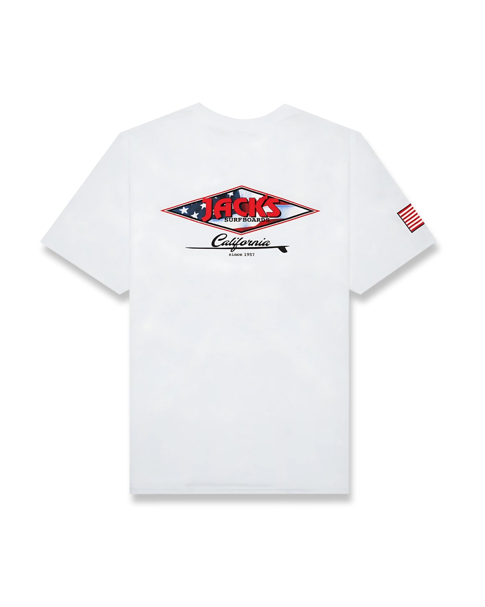 Jack's Surfboard Men's American Diamond Classic Fit Short Sleeve T-Shirt - White