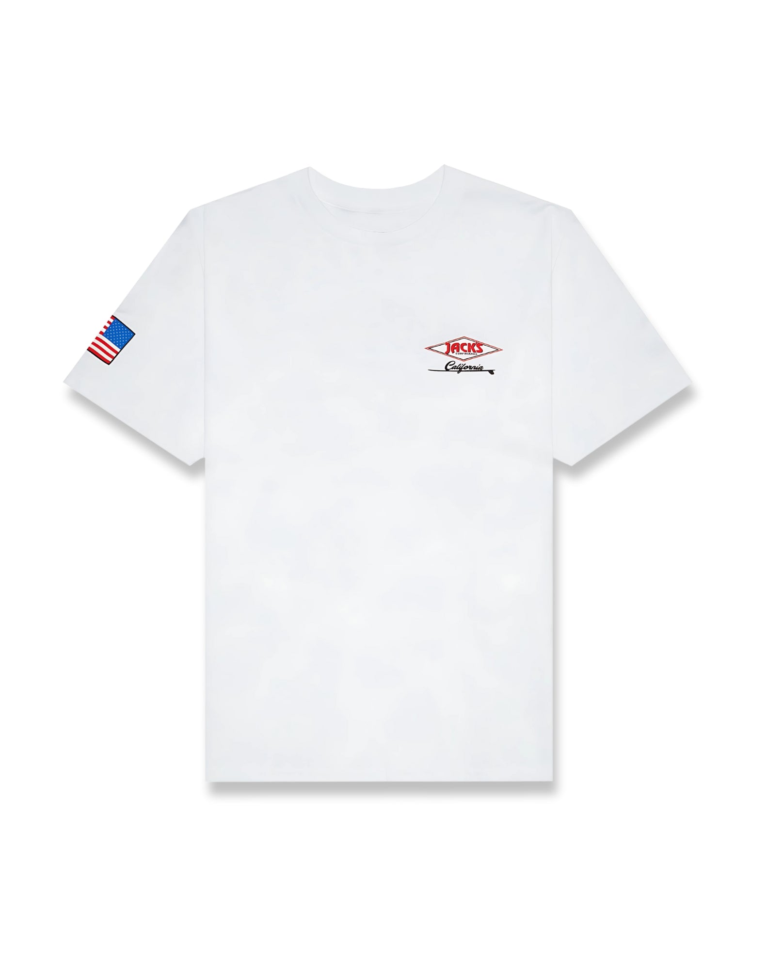 Jack's Surfboard Men's American Diamond Classic Fit Short Sleeve T-Shirt - White