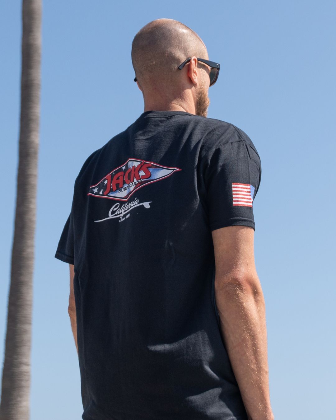 Jack's Surfboard Men's American Diamond Classic Fit Short Sleeve T-Shirt - Black 