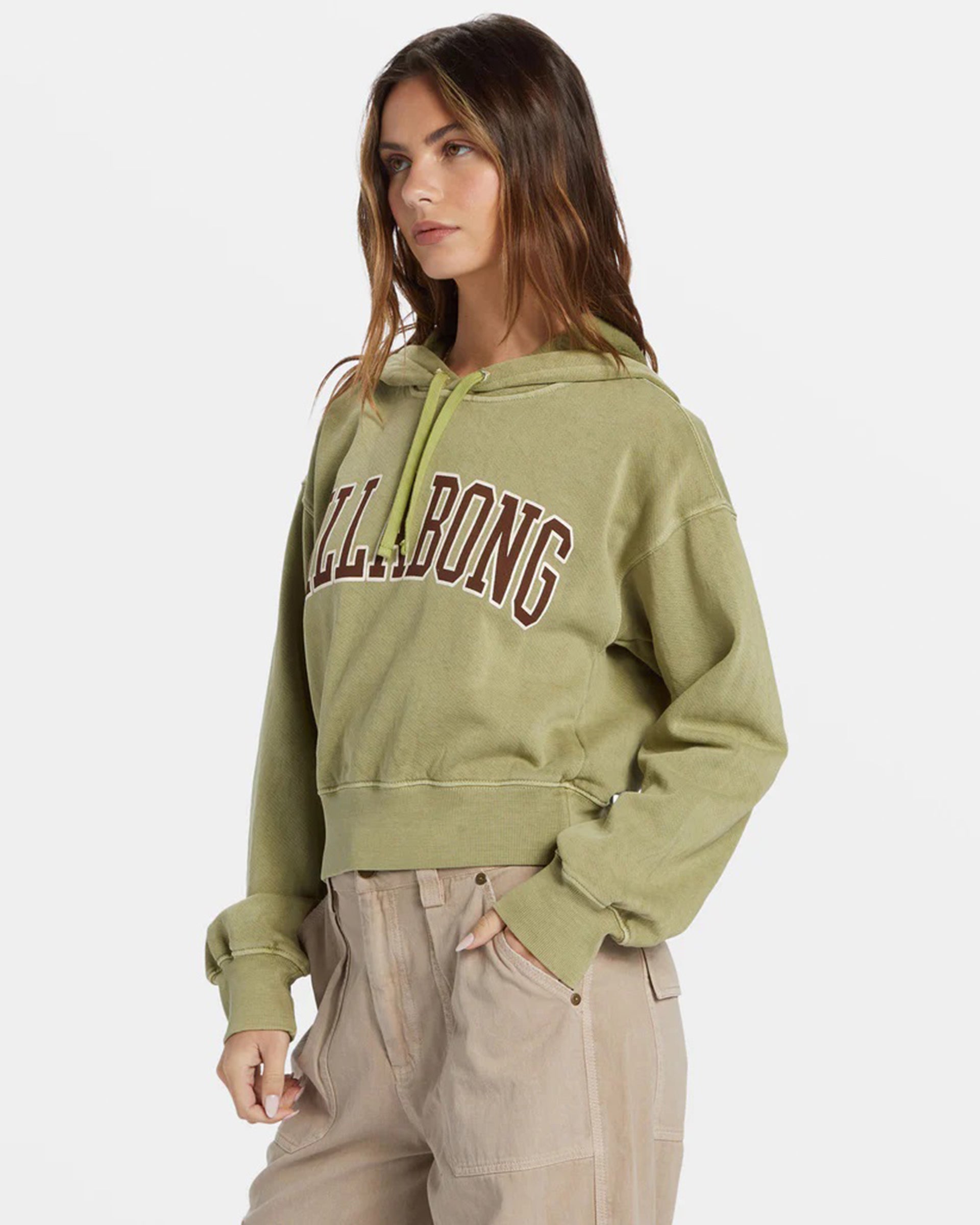 Billabong Women's All Time Fleece Pullover Sweatshirt - Avocado