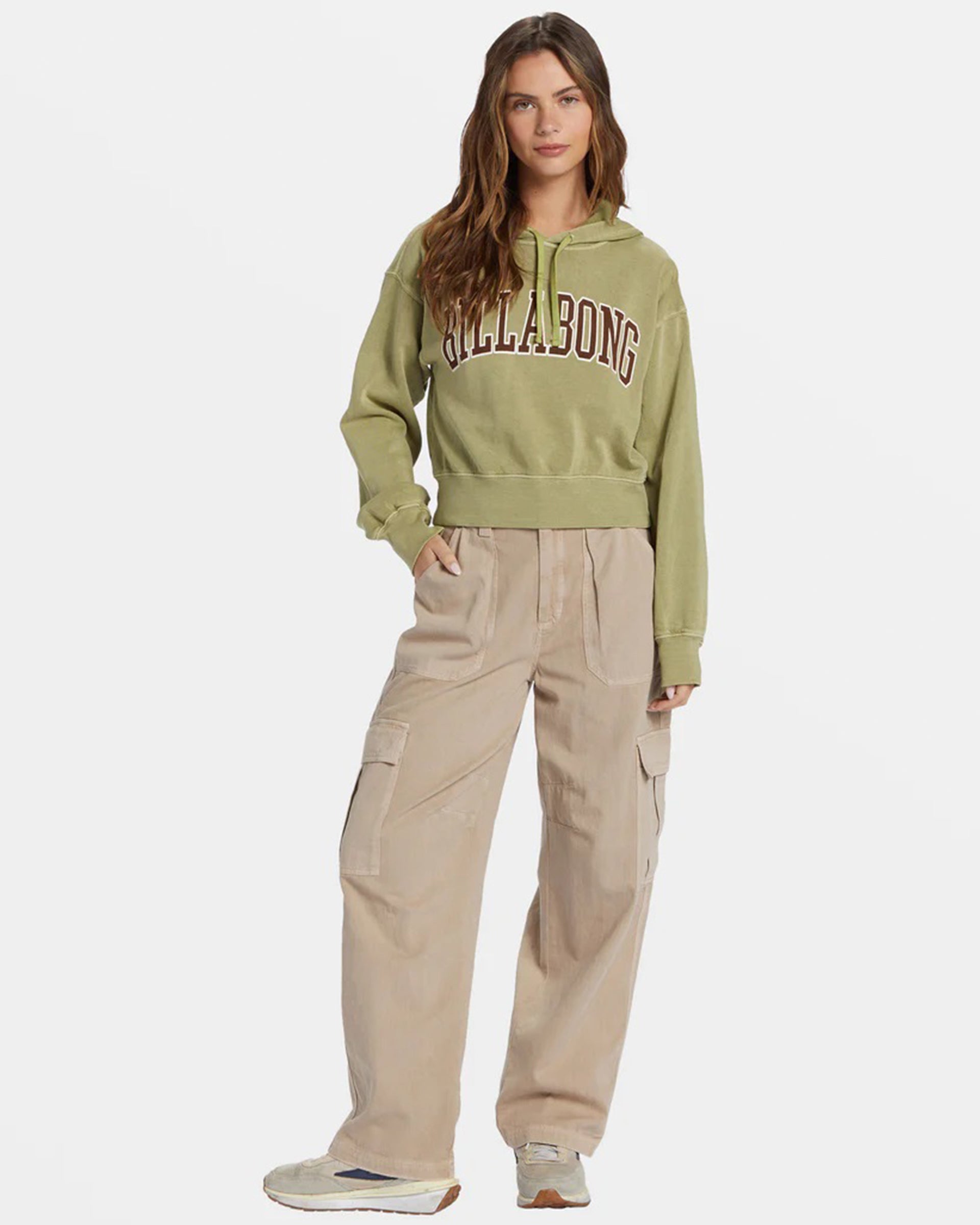 Billabong Women's All Time Fleece Pullover Sweatshirt - Avocado