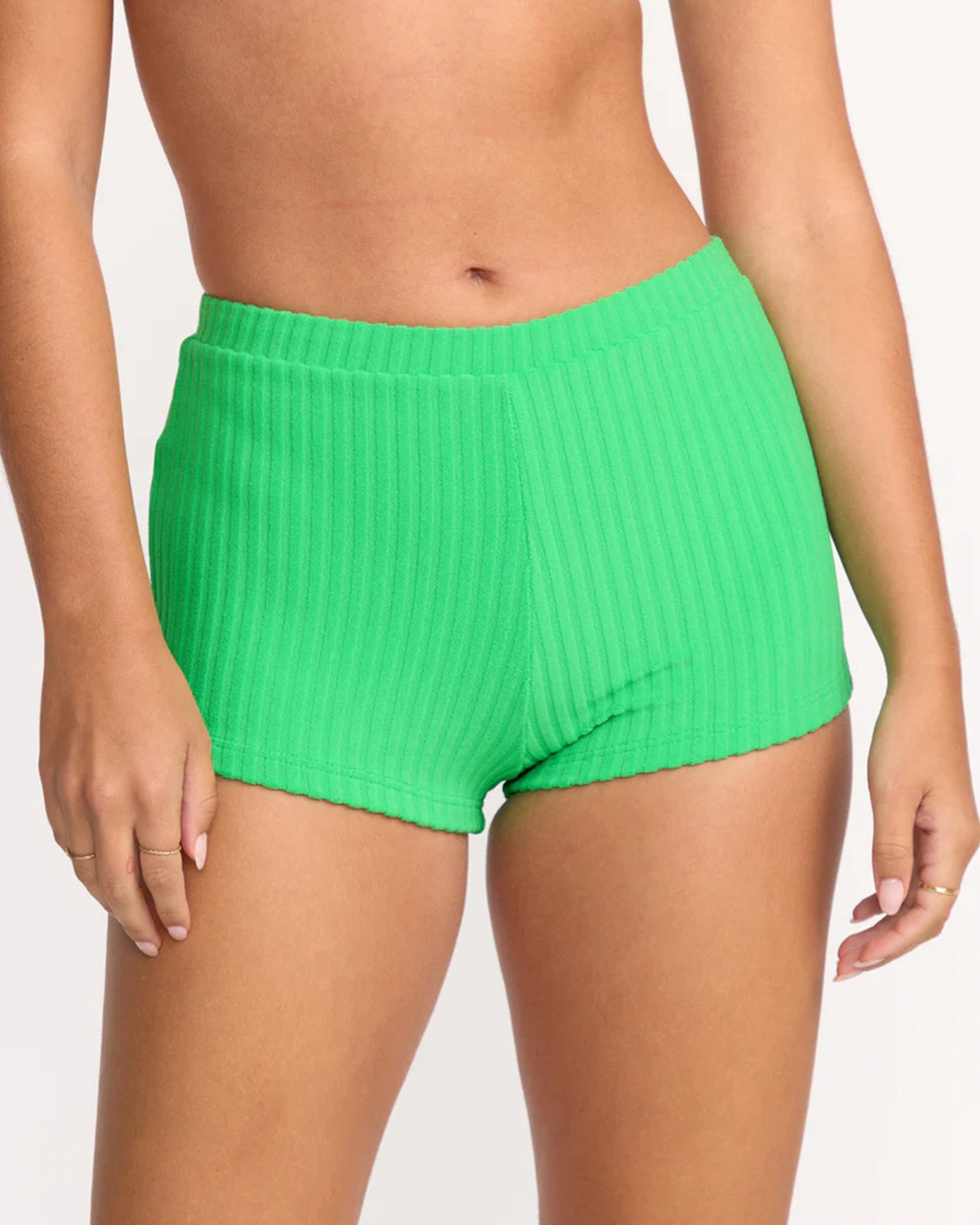 Billabong Women's Josie In The Loop Boyshort Bikini Bottom - Jungle Green