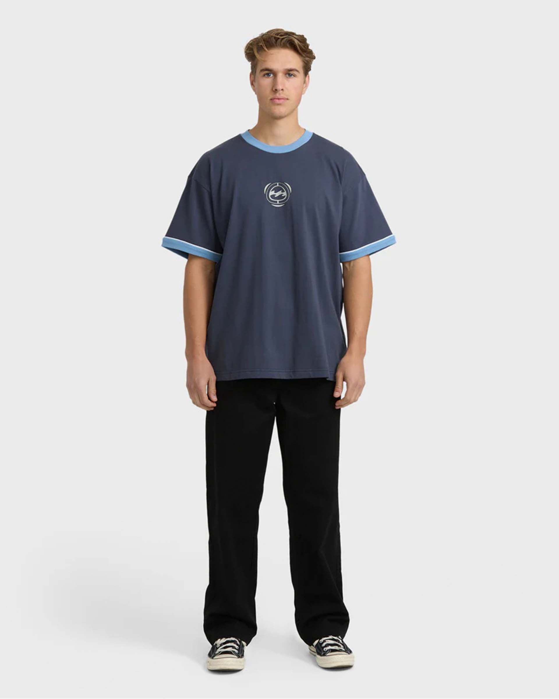 Billabong Spec Ringer Short Sleeve T-Shirt - Vintage Navy