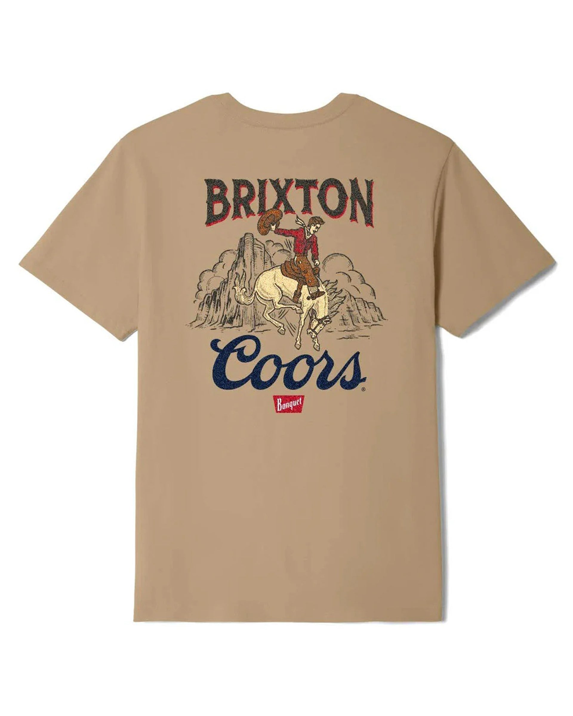 Brixton Coors Omaha Short Sleeve T-Shirt - Tan