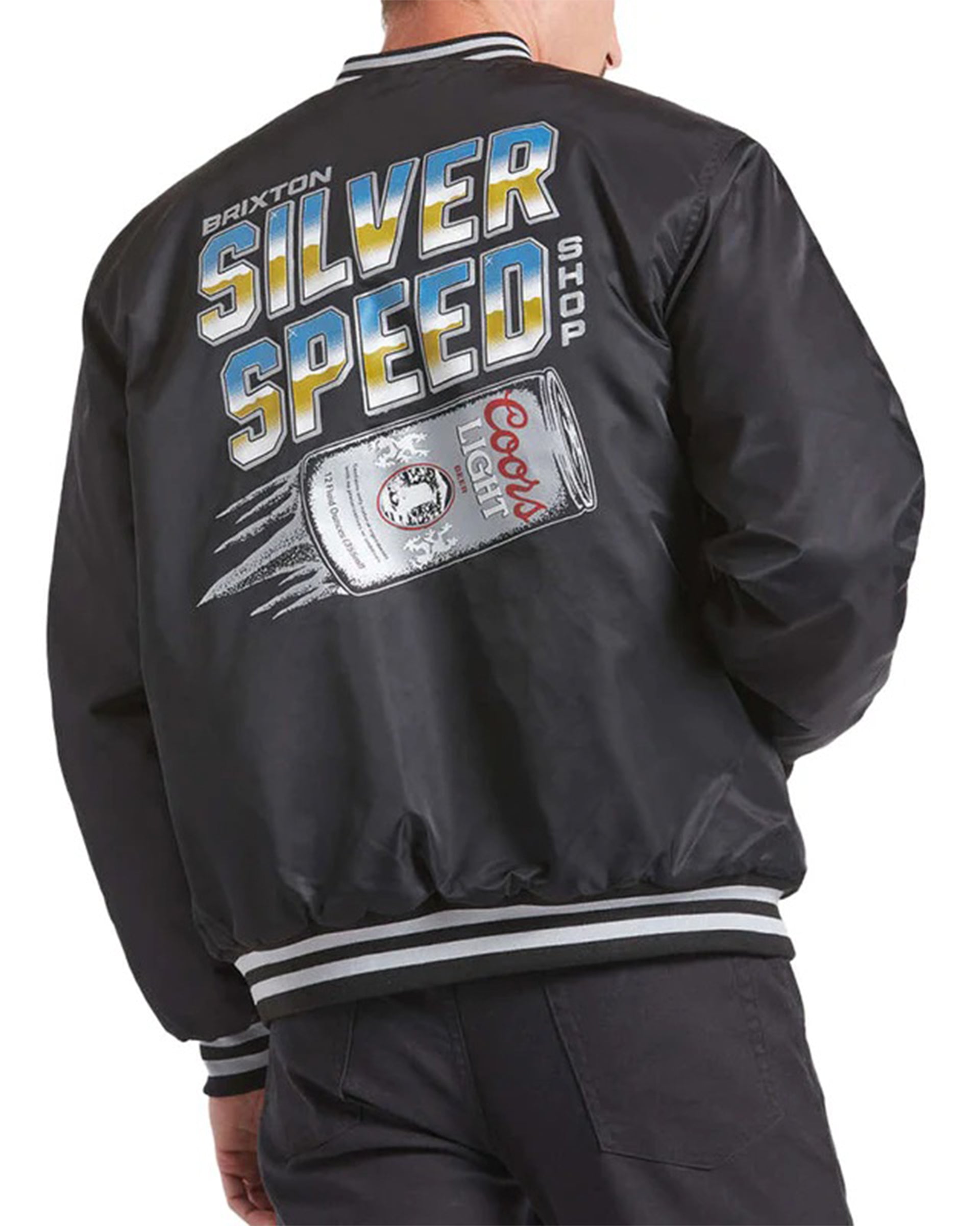 Brixton x Coors Light Silver Speed Shop Jacket - Black/Silver