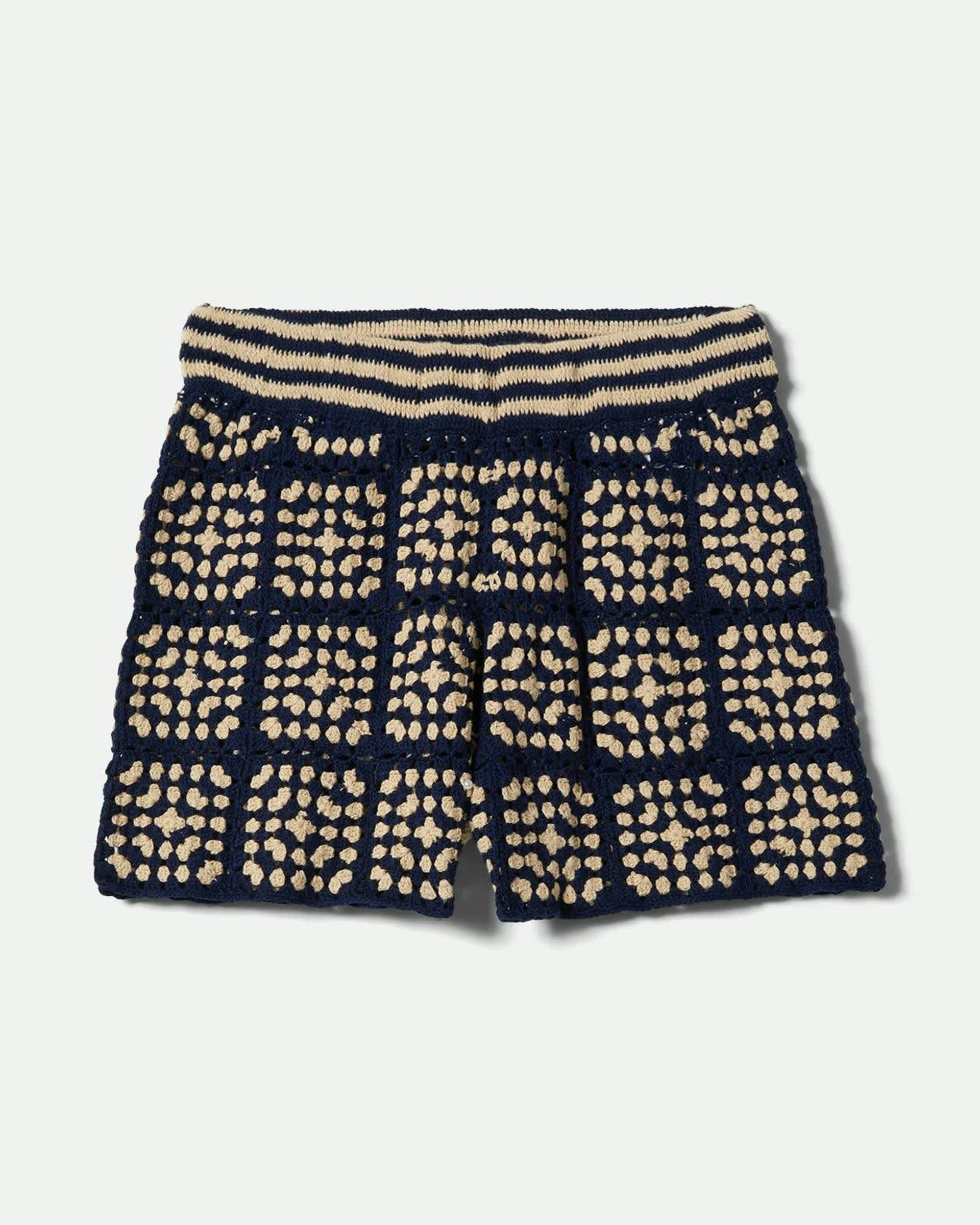 Brixton Women's Crochet Short - Mood Indigo/Off White