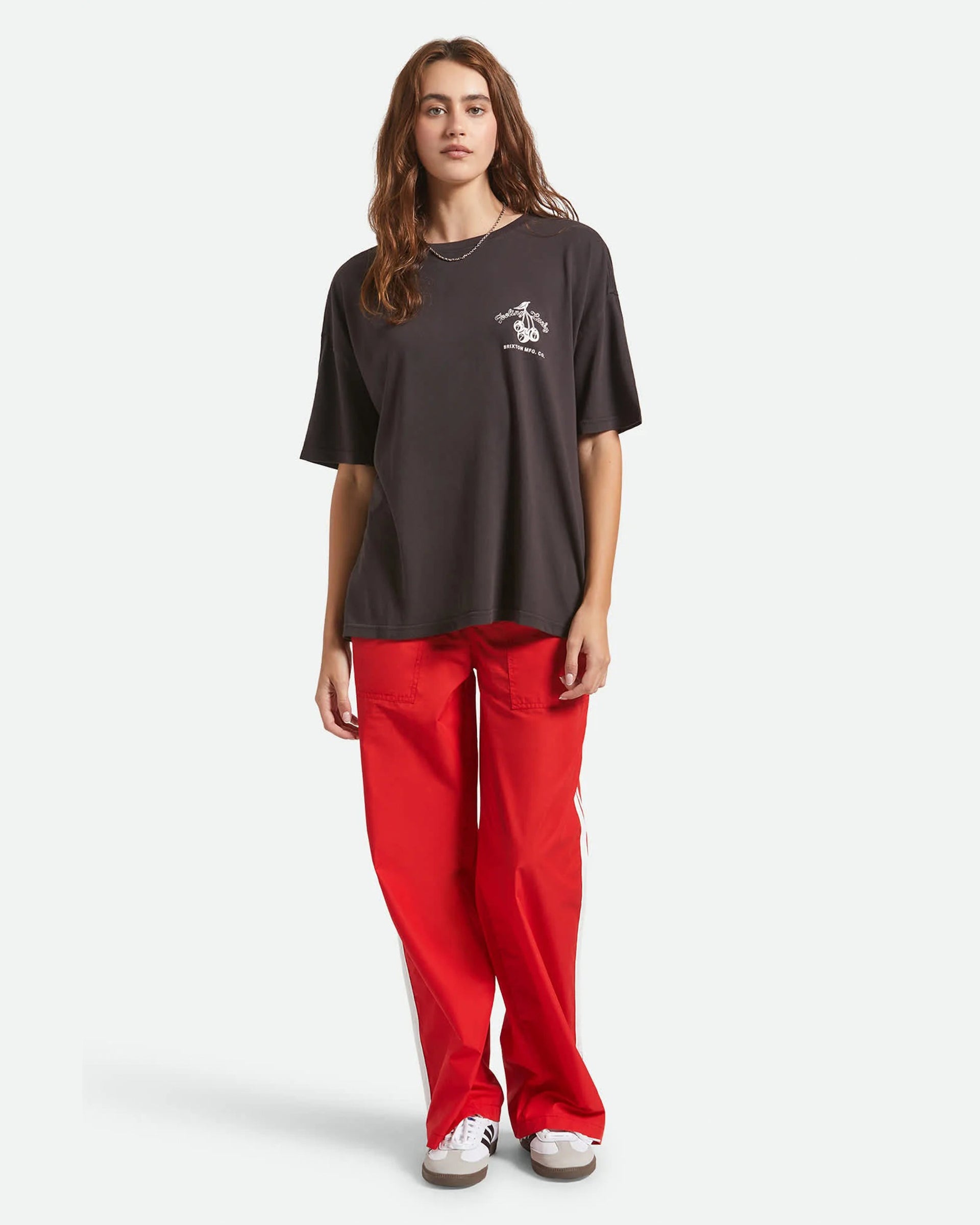 Brixton Feeling Lucky Oversized Boyfriend Short Sleeve T-Shirt - Black