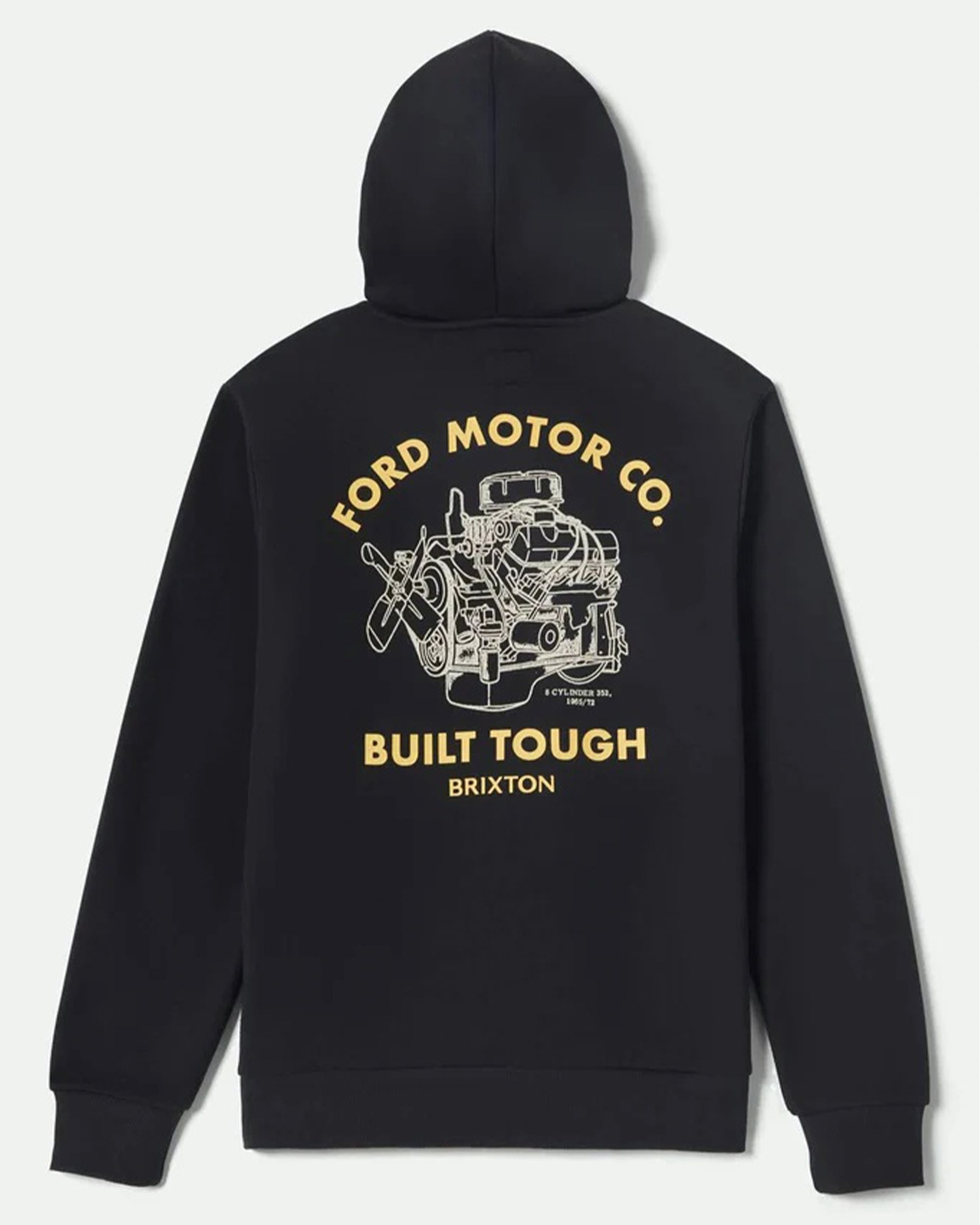 Brixton x Ford Built Tough Fleece Hoodie - Burnt Rubber