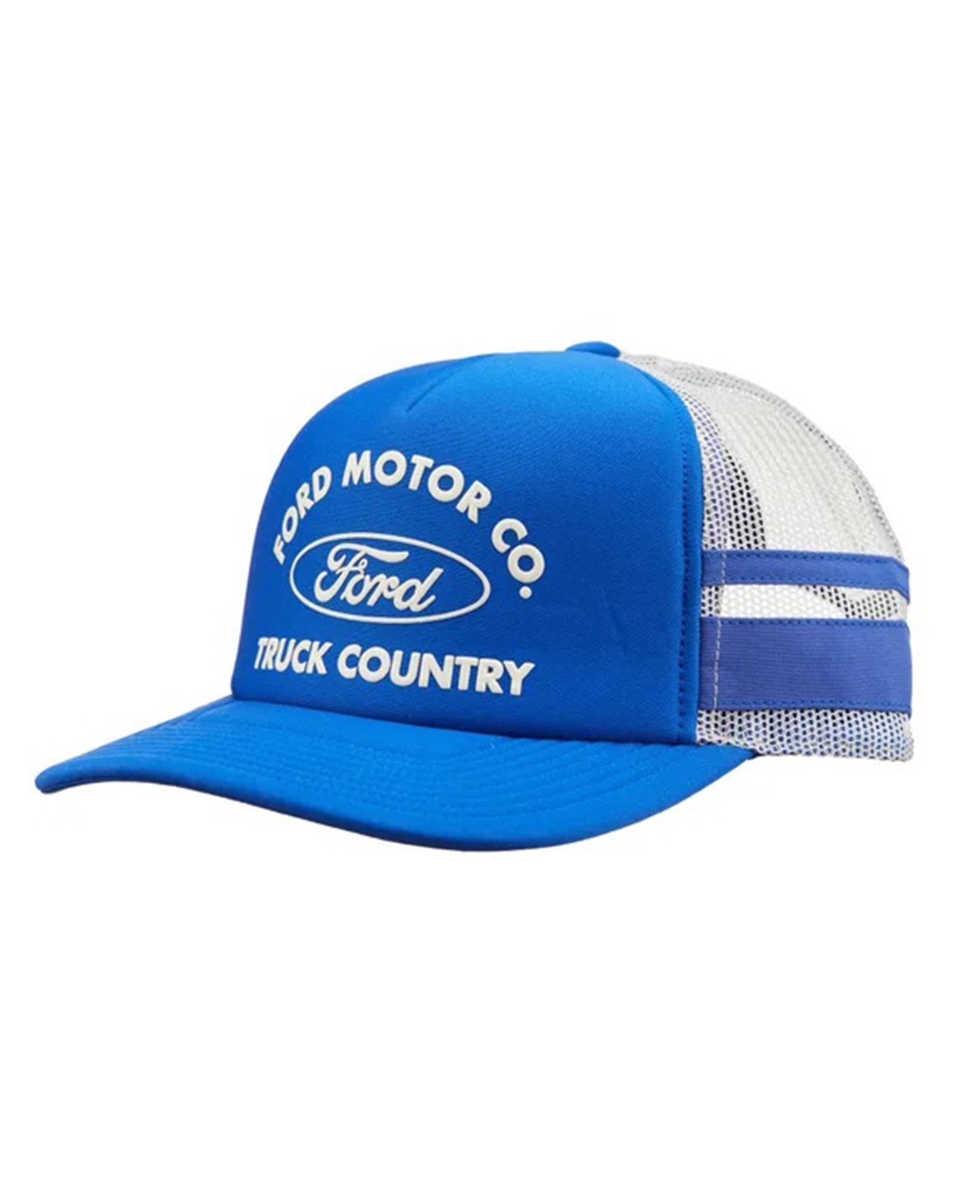 Brixton x Ford Built Tough Trucker Hat - Ford Blue/Wimbledon White