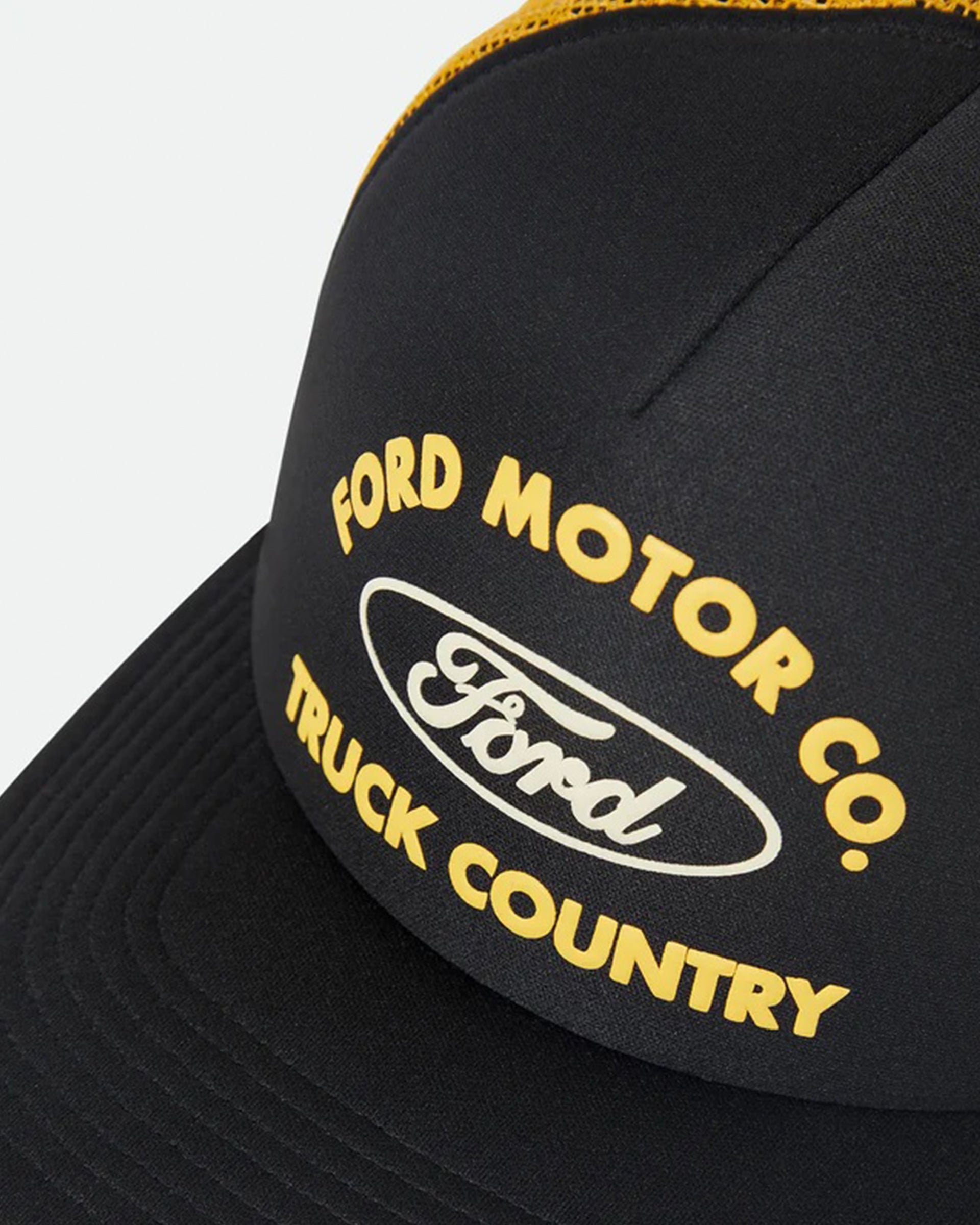 Brixton x Ford Built Tough Trucker Hat - Burnt Rubber/Empire Yellow