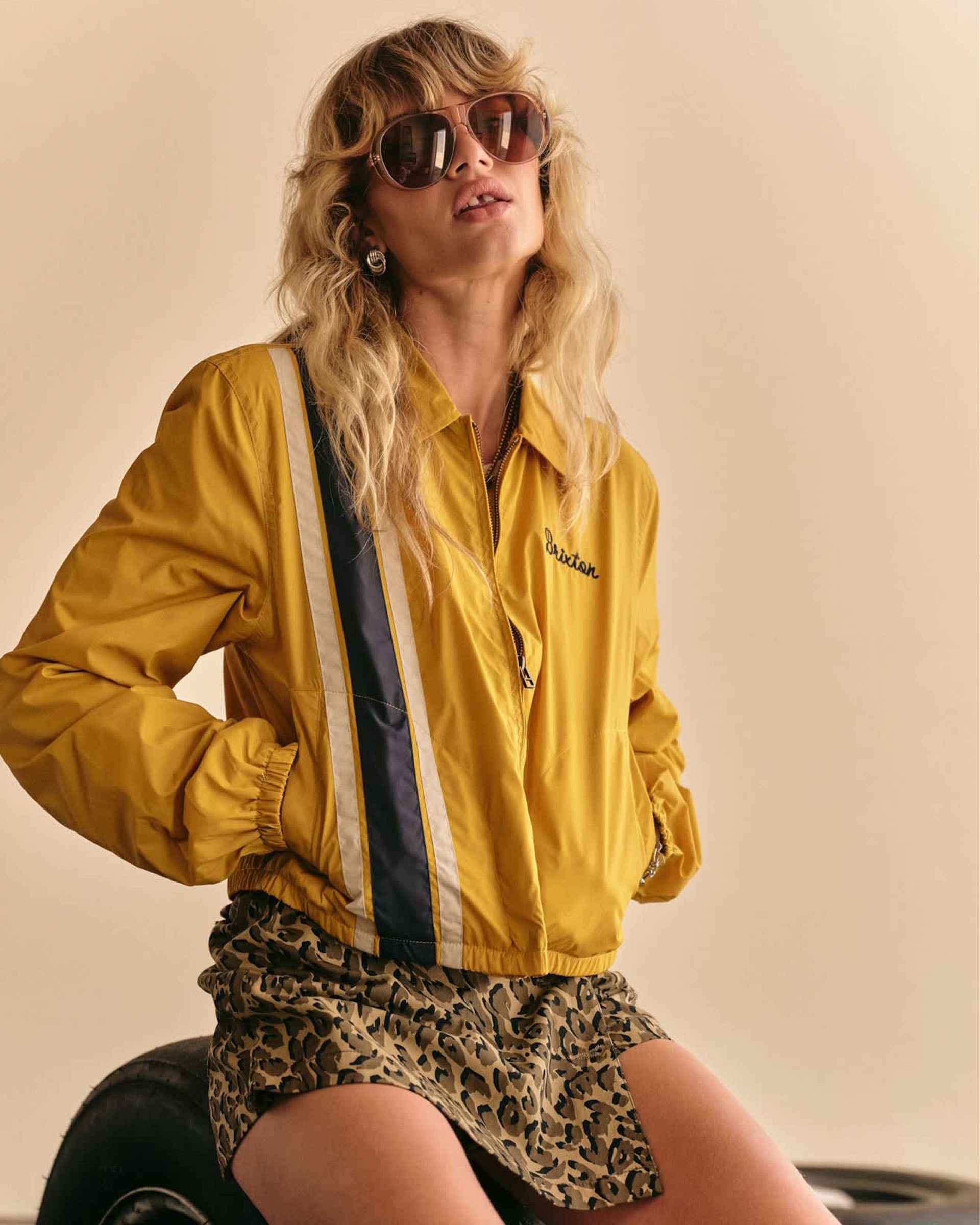 Brixton Women's Goodyear Mechanics Garage Jacket - Nugget Gold
