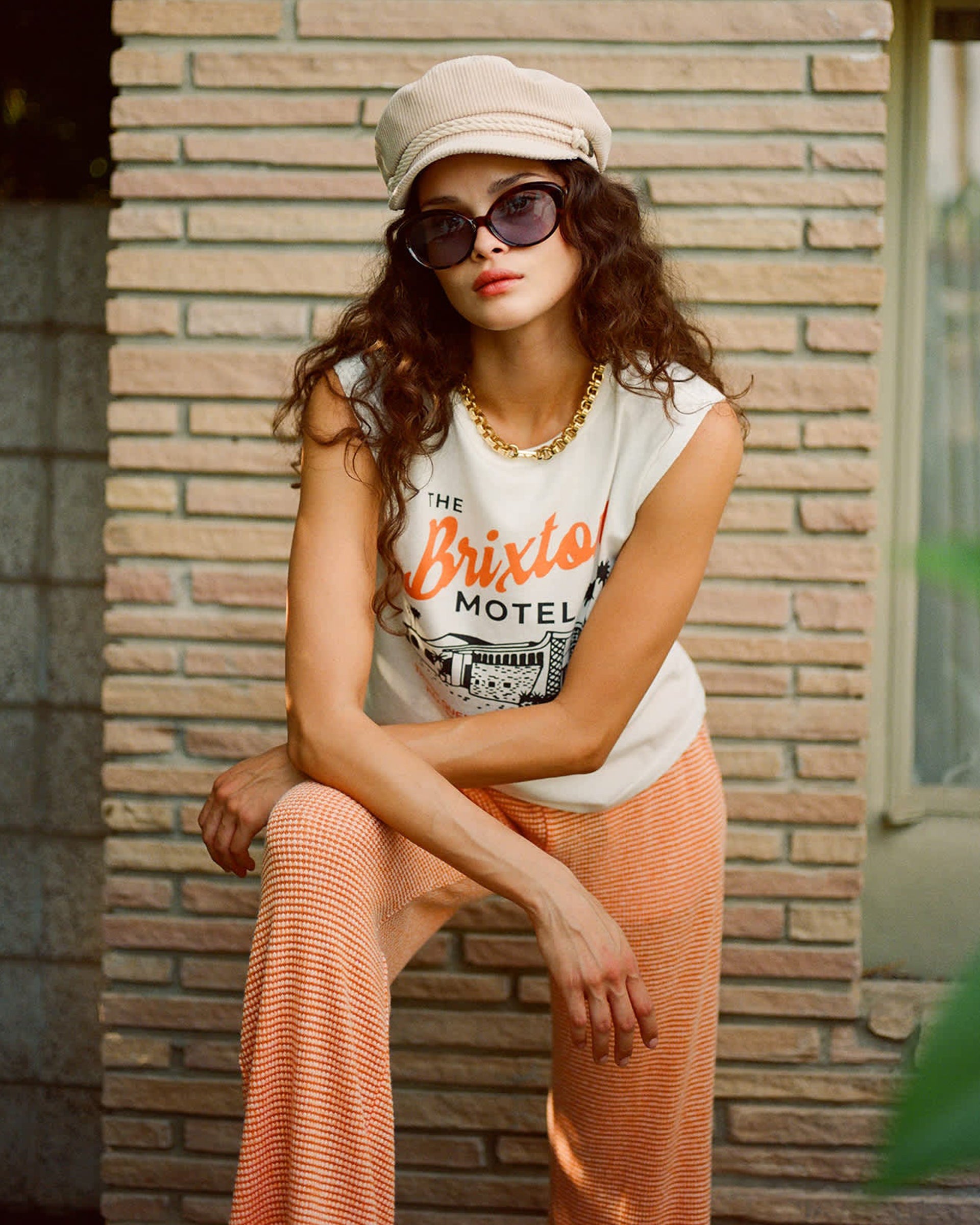 Brixton Women's Maude Mesh Lounge Pant - Tangerine