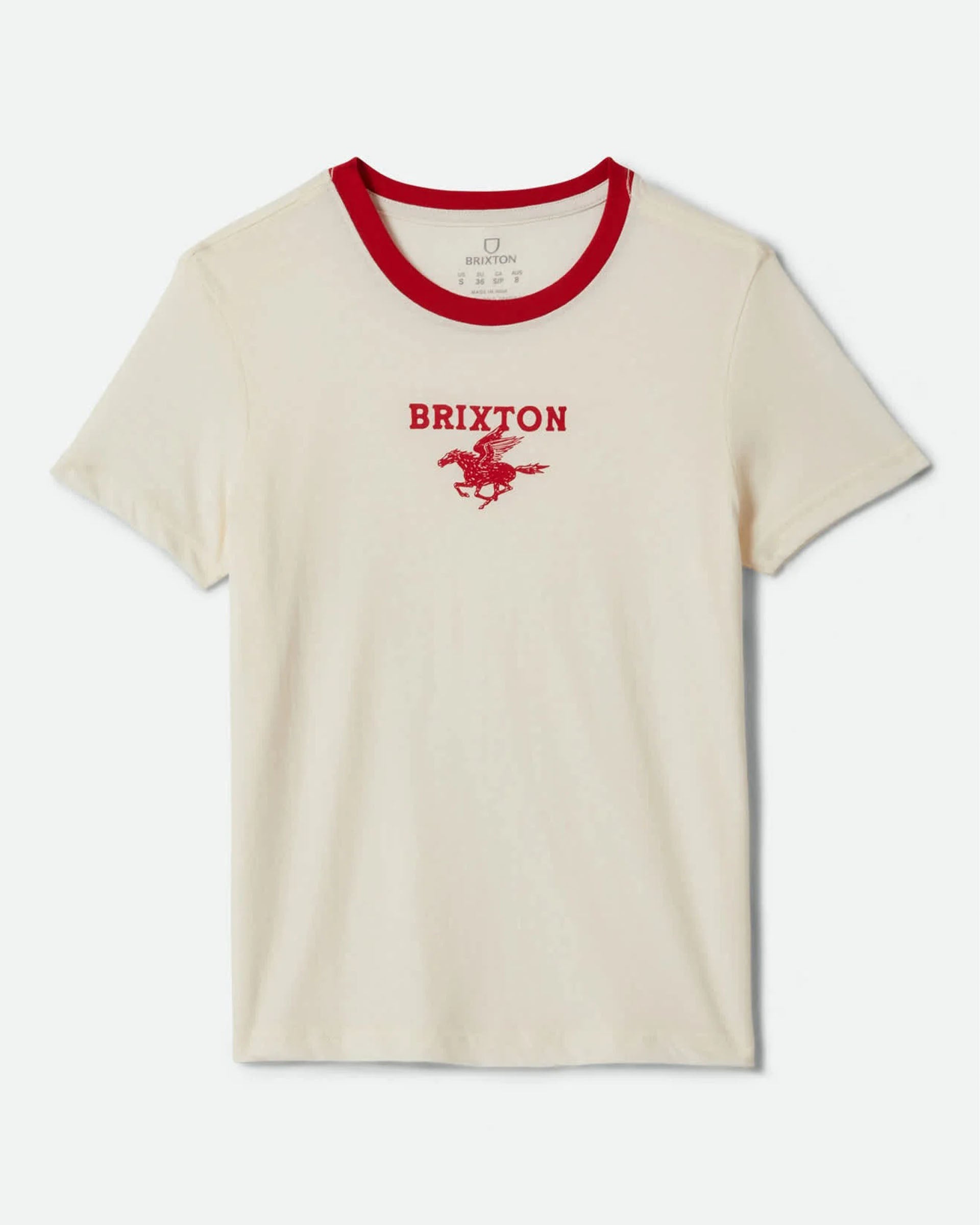 Brixton Women's Pegasus Slim Crew T-Shirt - Vintage White