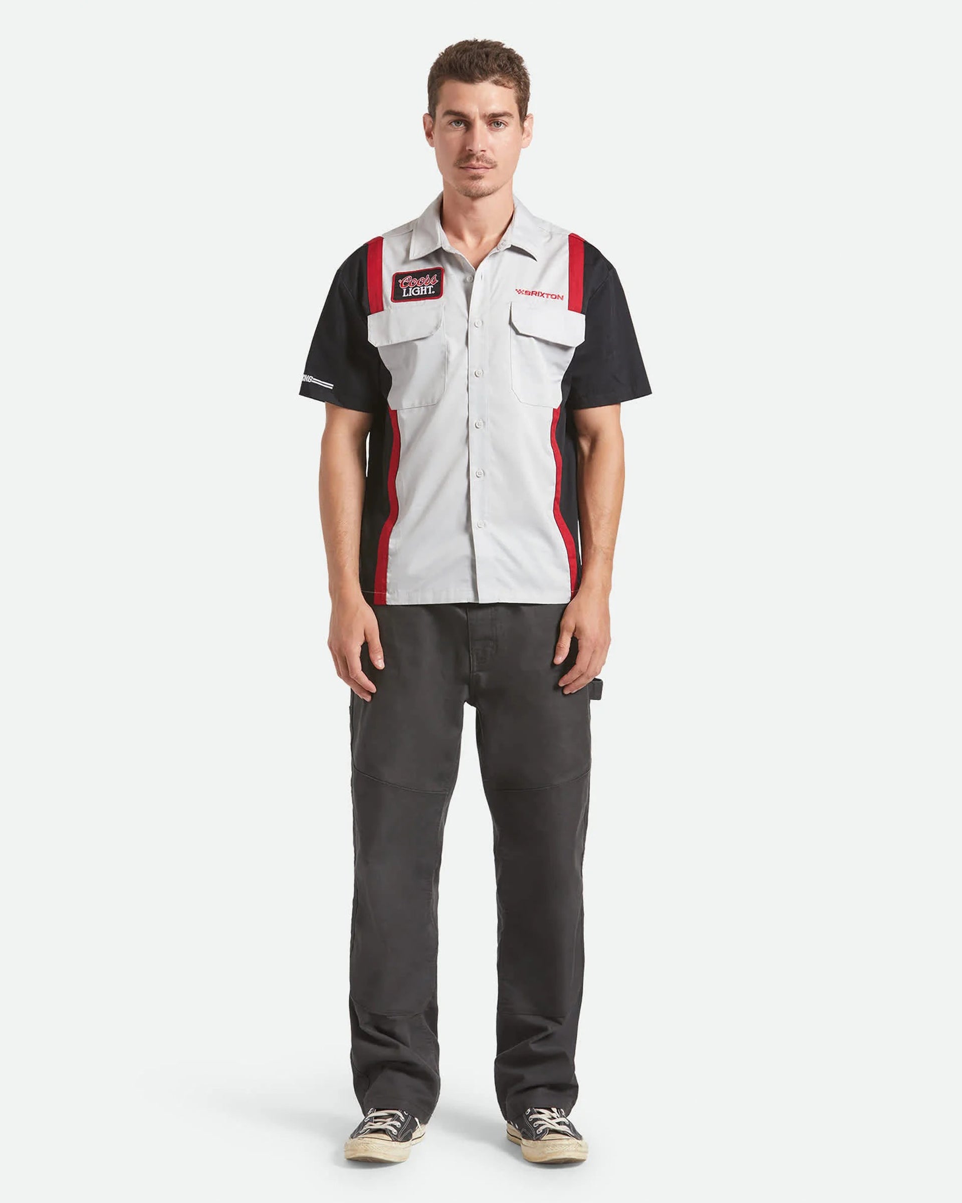 Brixton x Coors Light Shake Down Shirt - Silver/Black