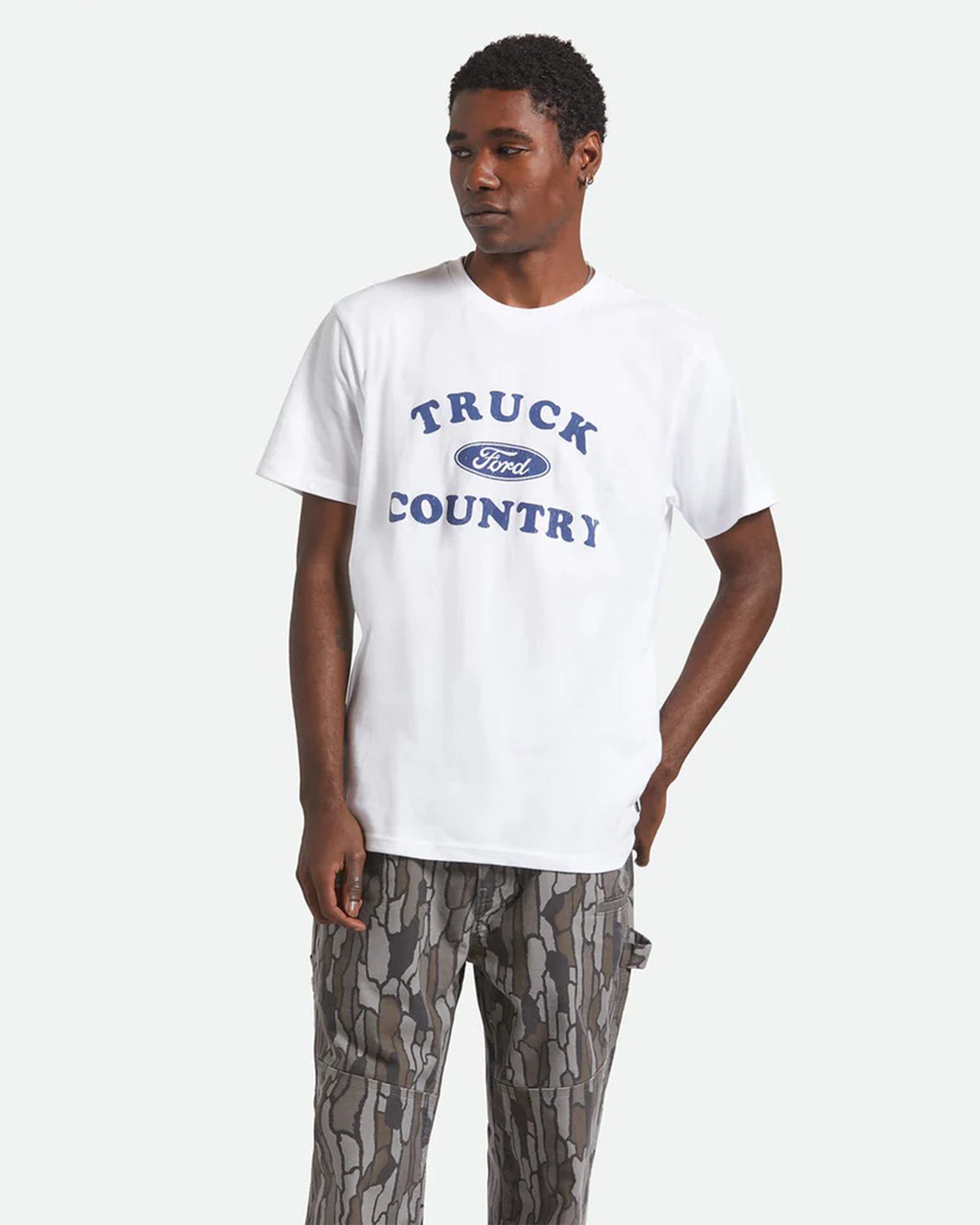 Brixton x Ford Truck Country Short Sleeve Standard T-Shirt - Wimbledon White