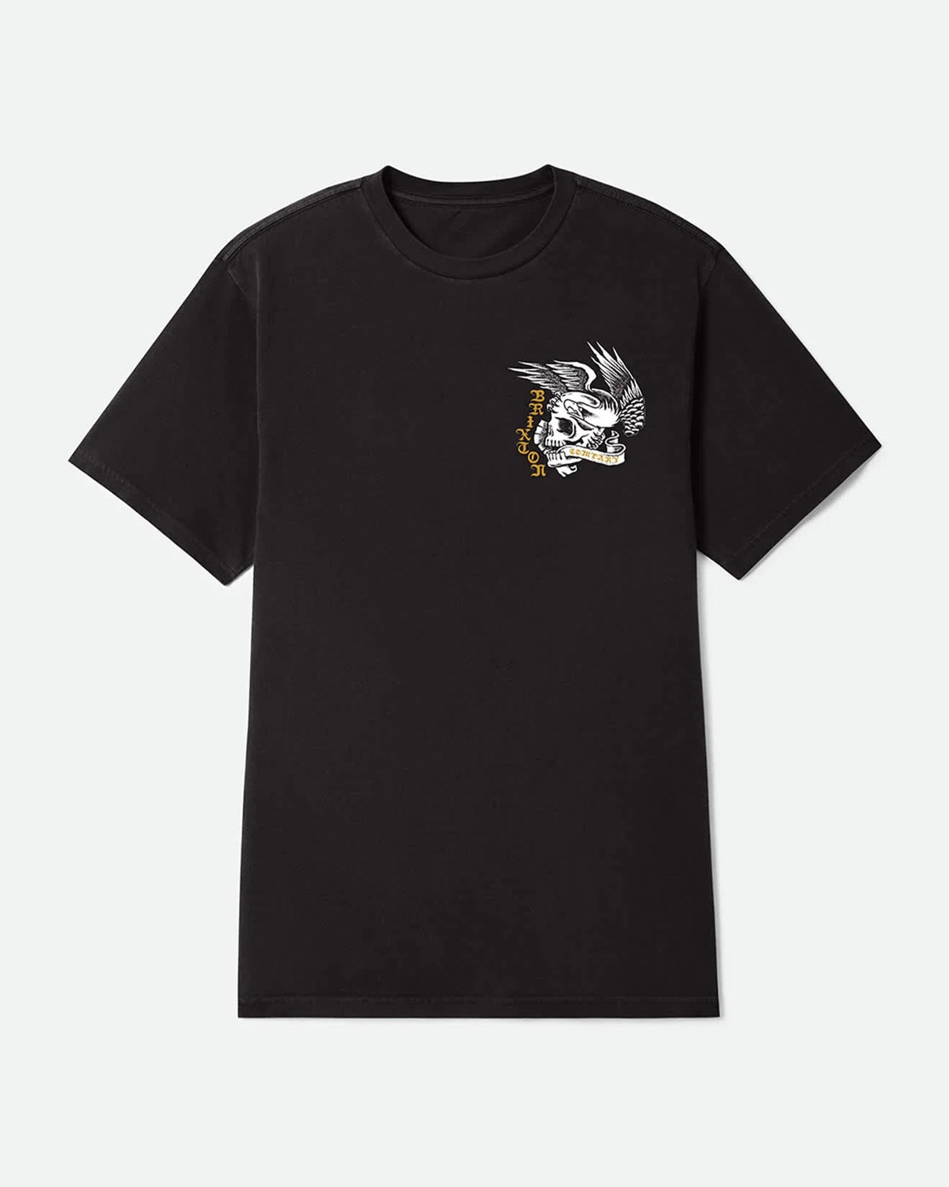 Brixton Wolcott S/S Standard T-Shirt - Black Worn Wash