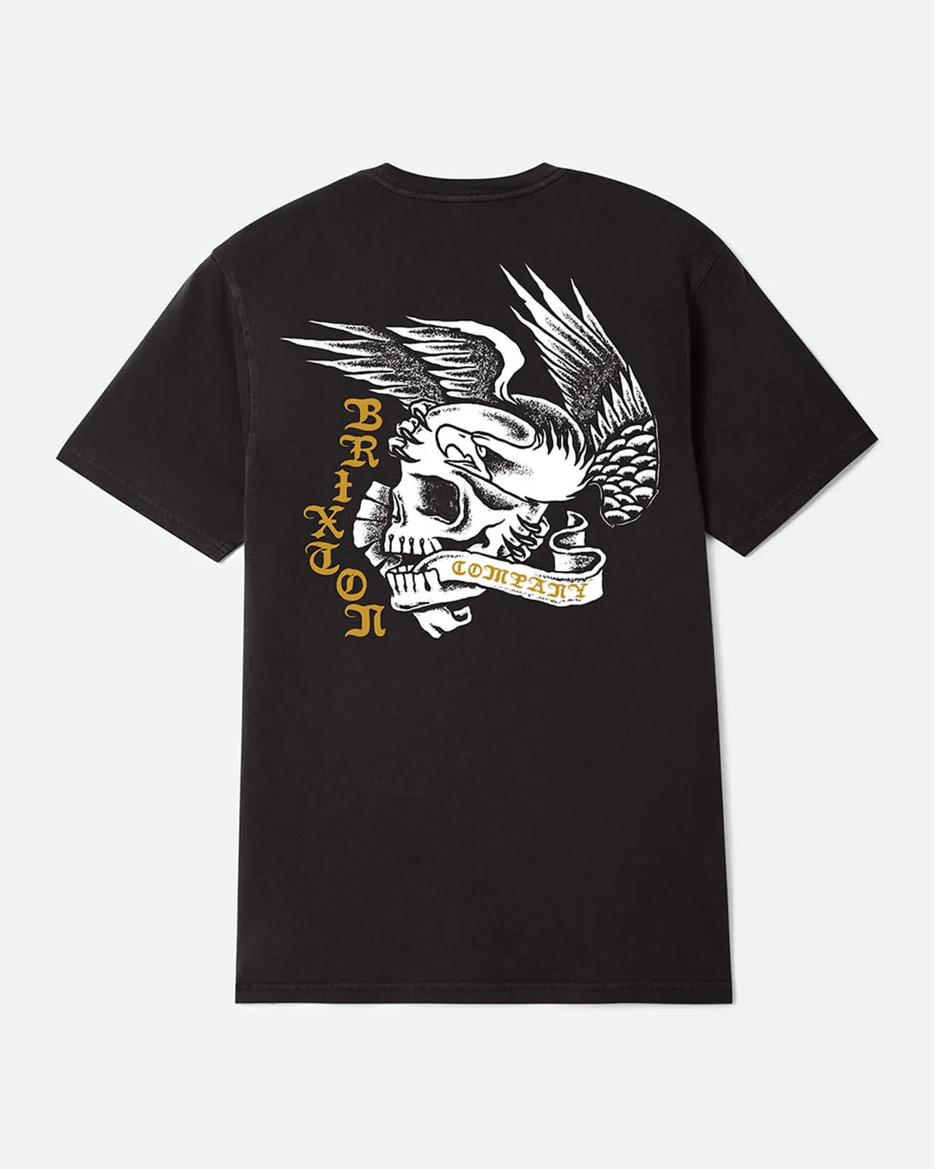 Brixton Wolcott S/S Standard T-Shirt - Black Worn Wash