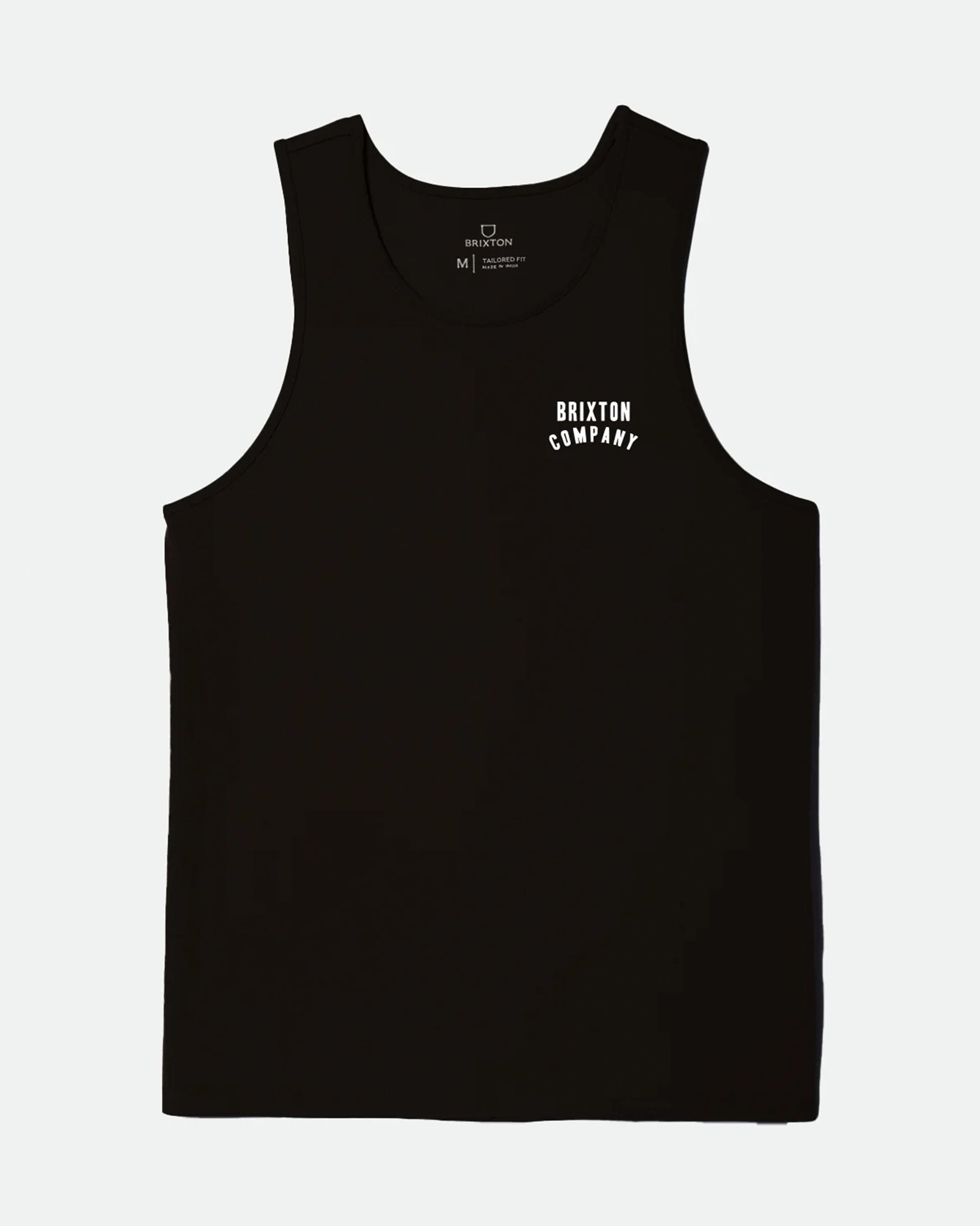 Brixton Woodburn Tank Top - Washed Black / White