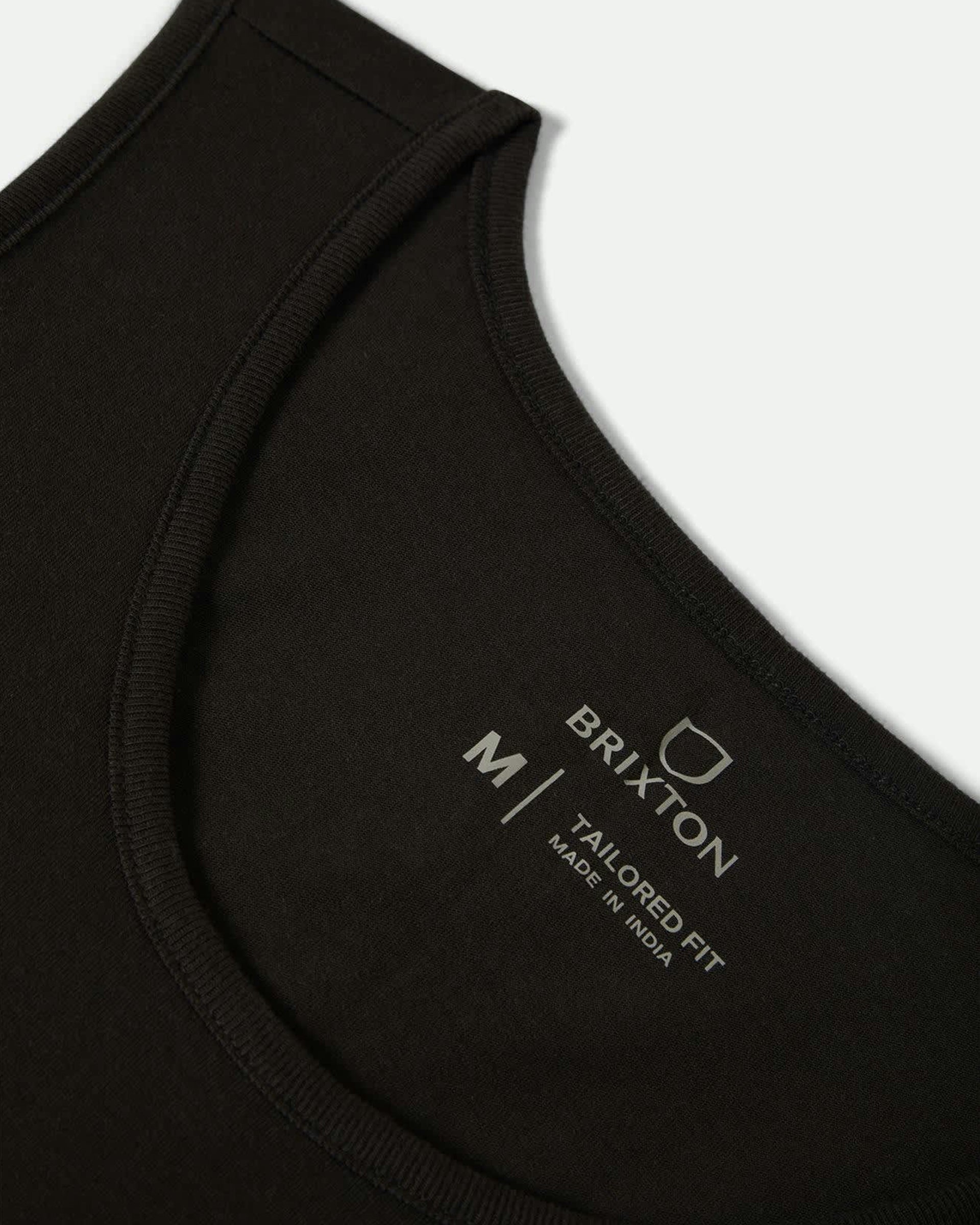 Brixton Woodburn Tank Top - Washed Black / White