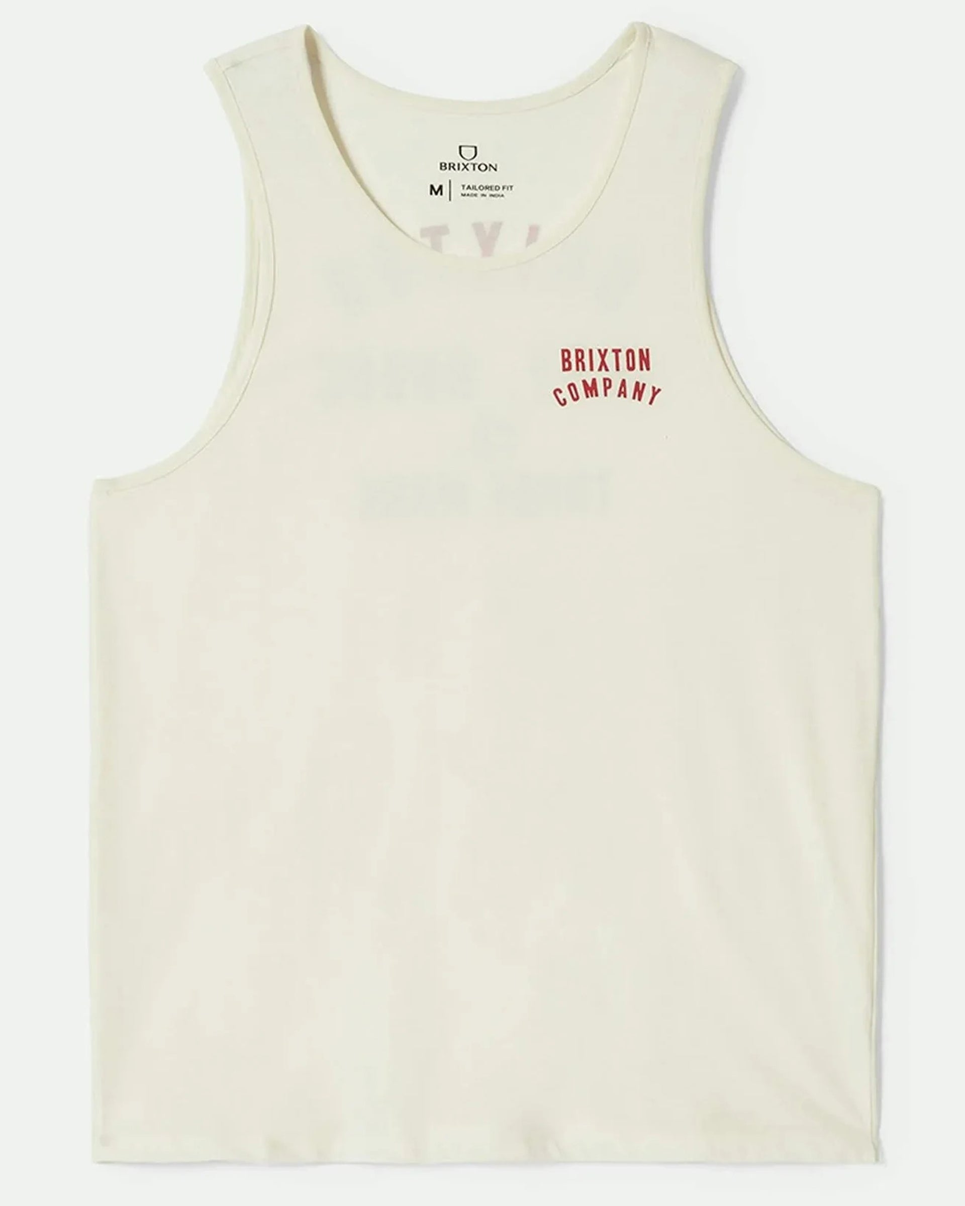 Brixton Woodburn Tank Top - Off White/Crimson