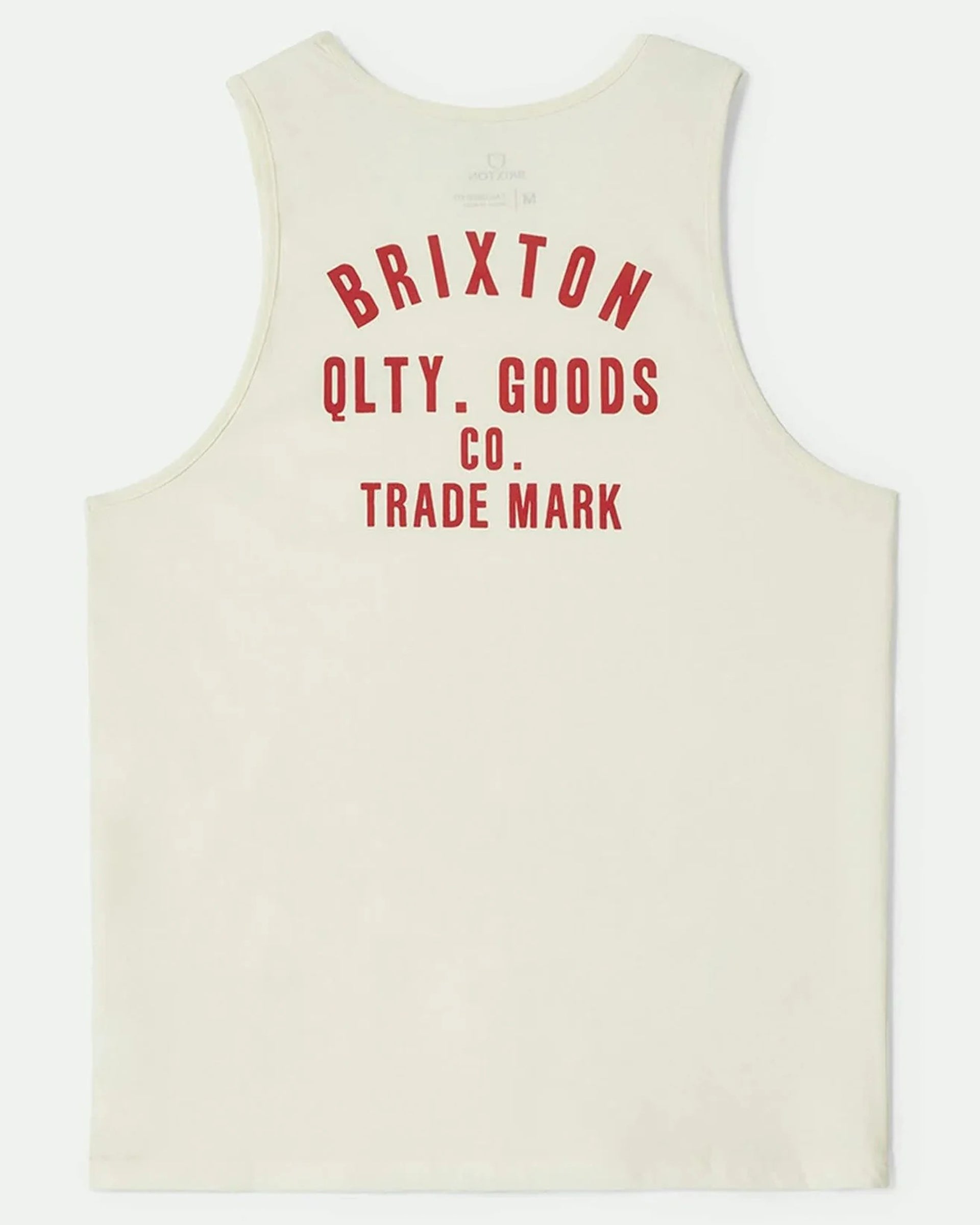 Brixton Woodburn Tank Top - Off White/Crimson