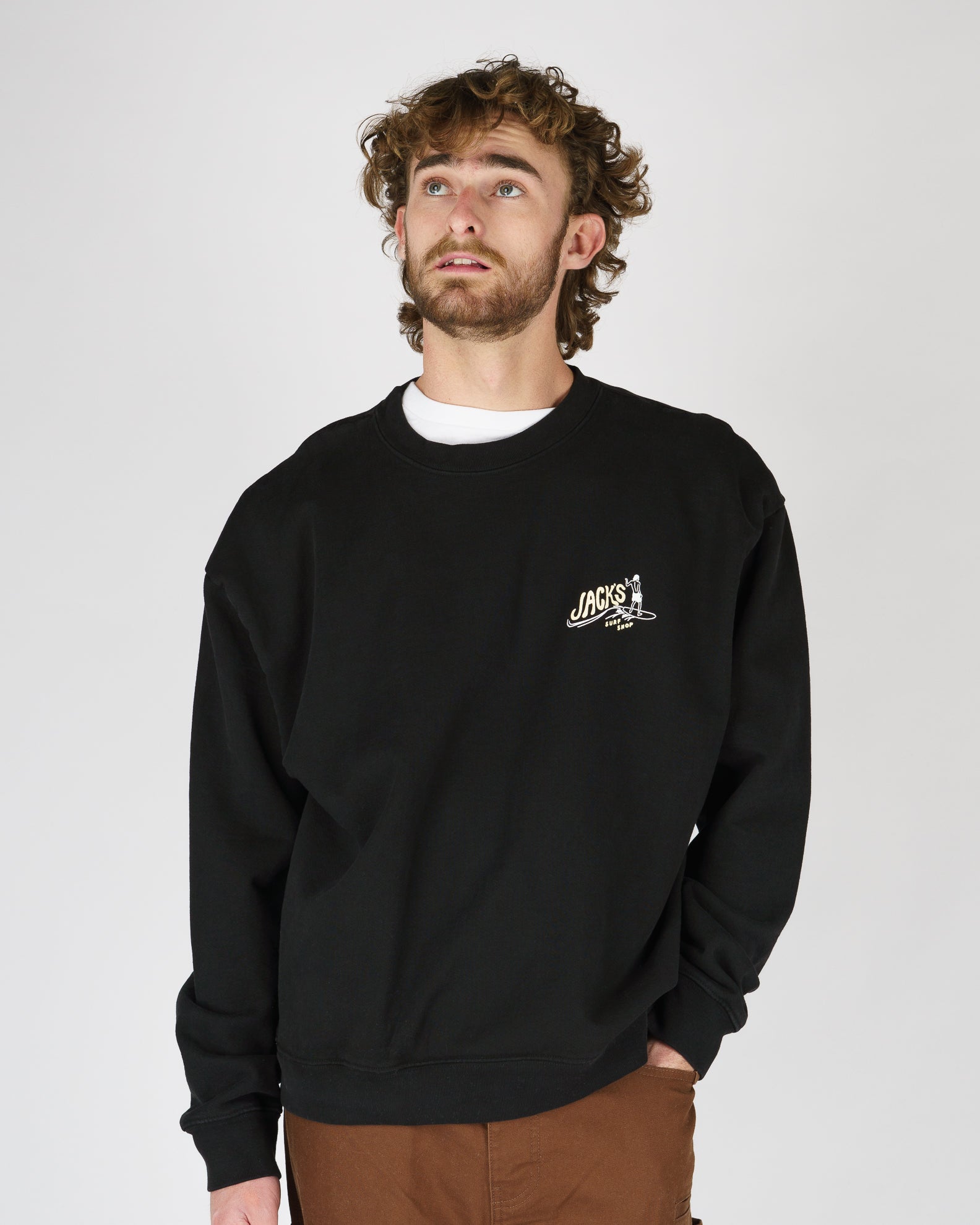 Bobber Heavyweight Crewneck - Black