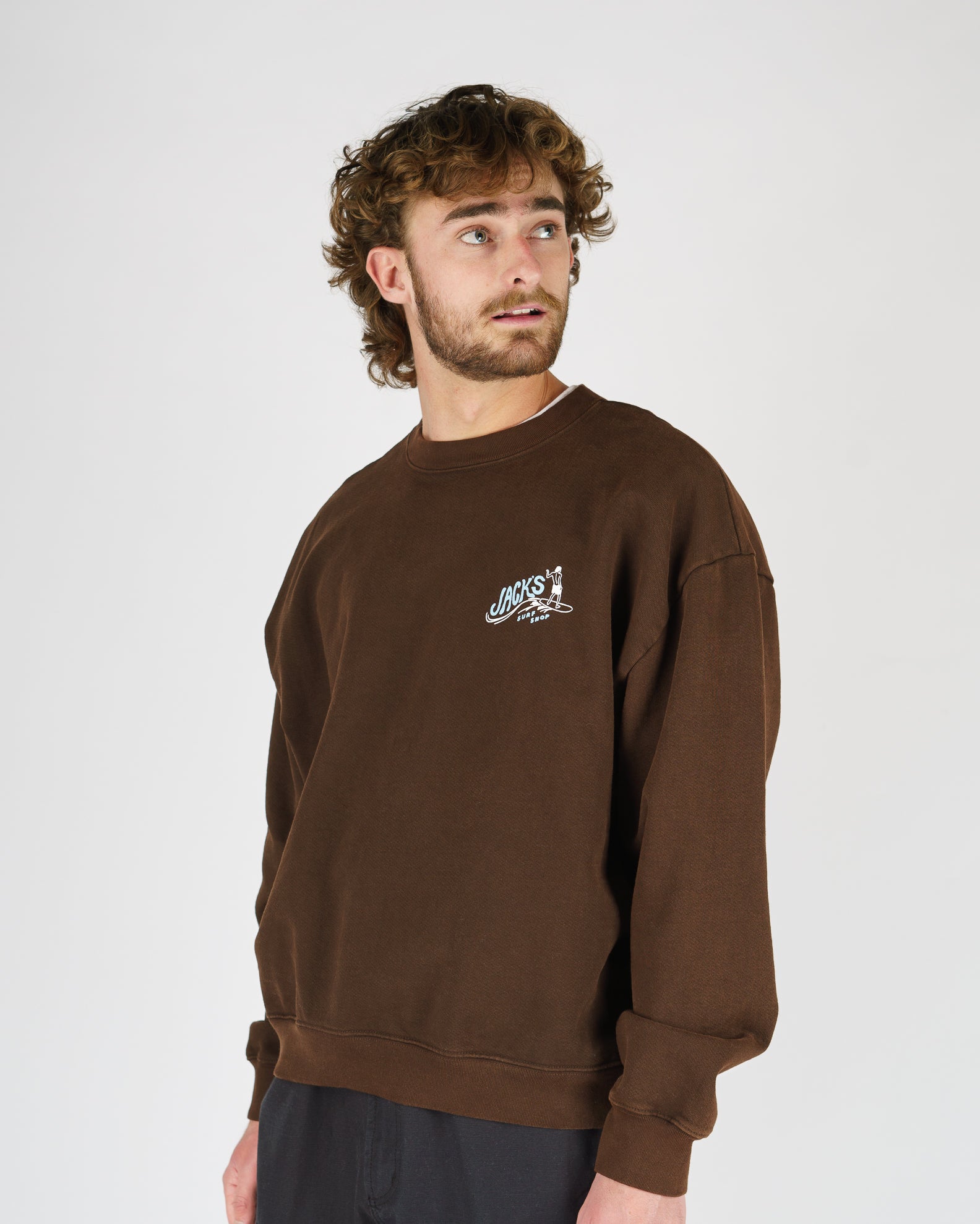 Bobber Heavyweight Crewneck - Brown
