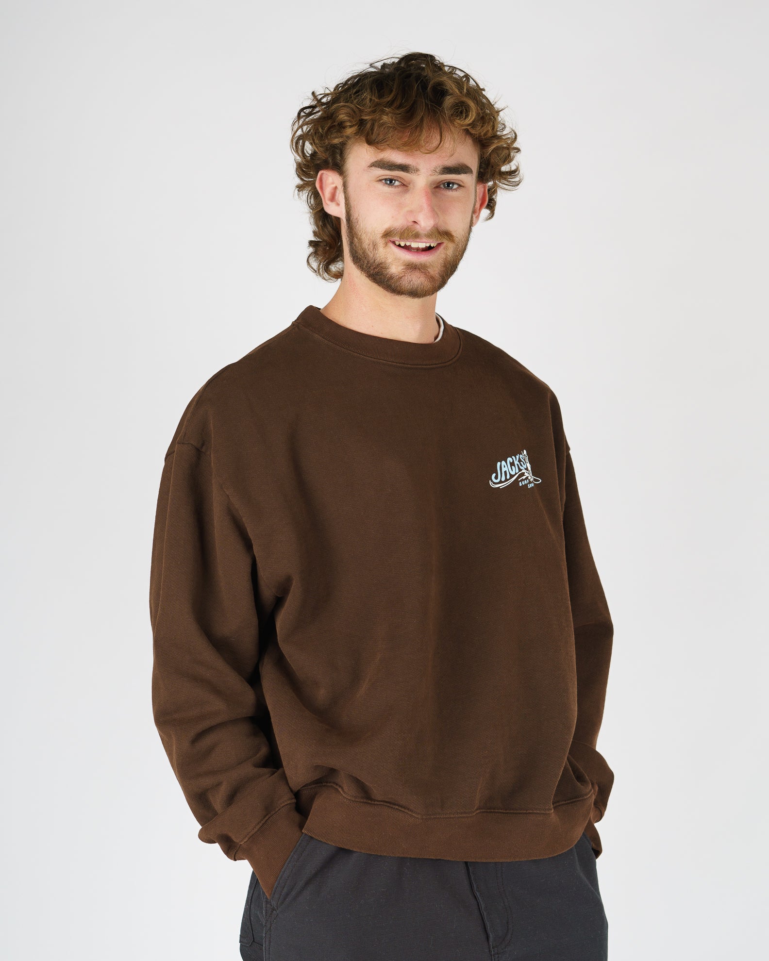 Bobber Heavyweight Crewneck - Brown