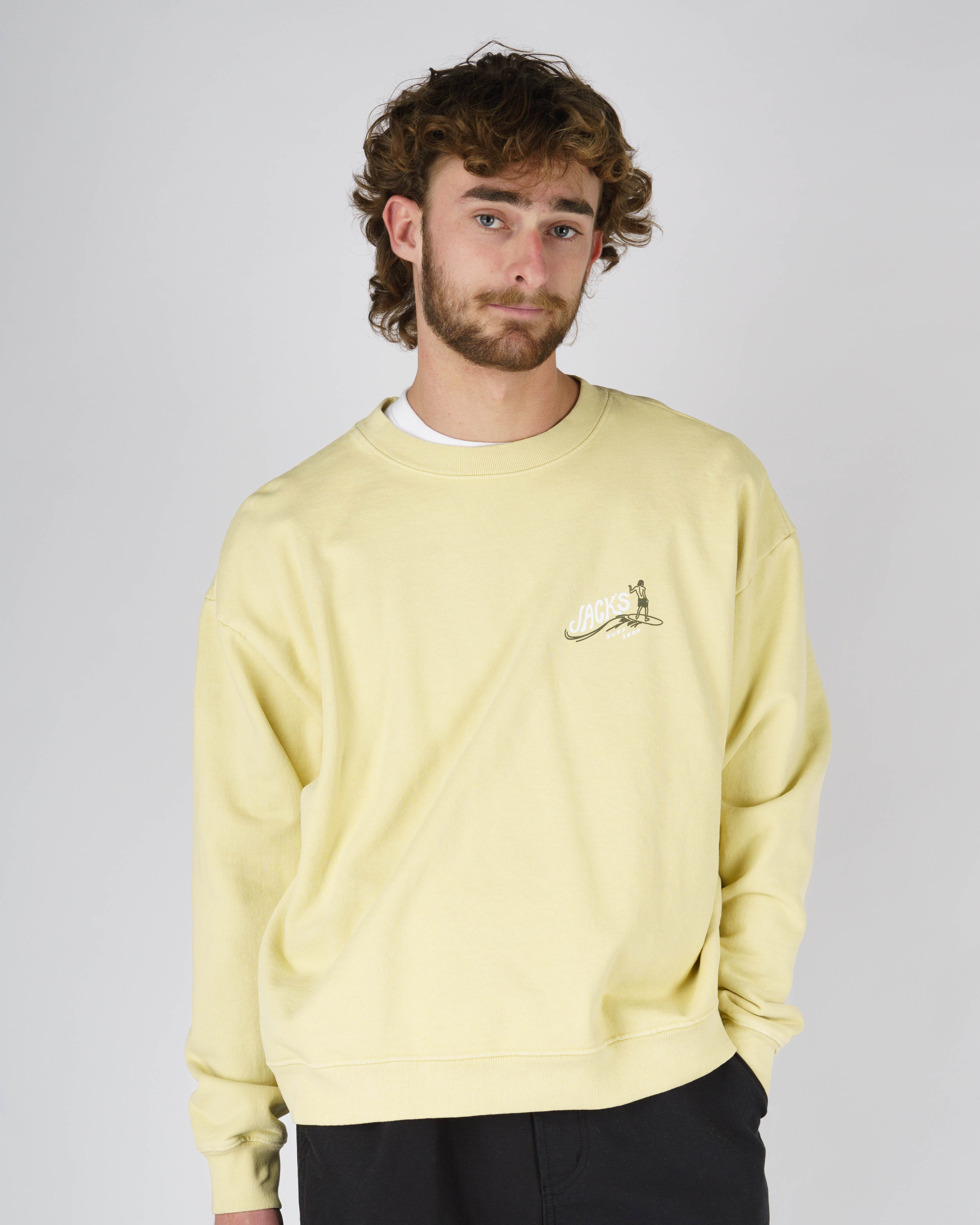 Bobber Heavyweight Crewneck - Yellow